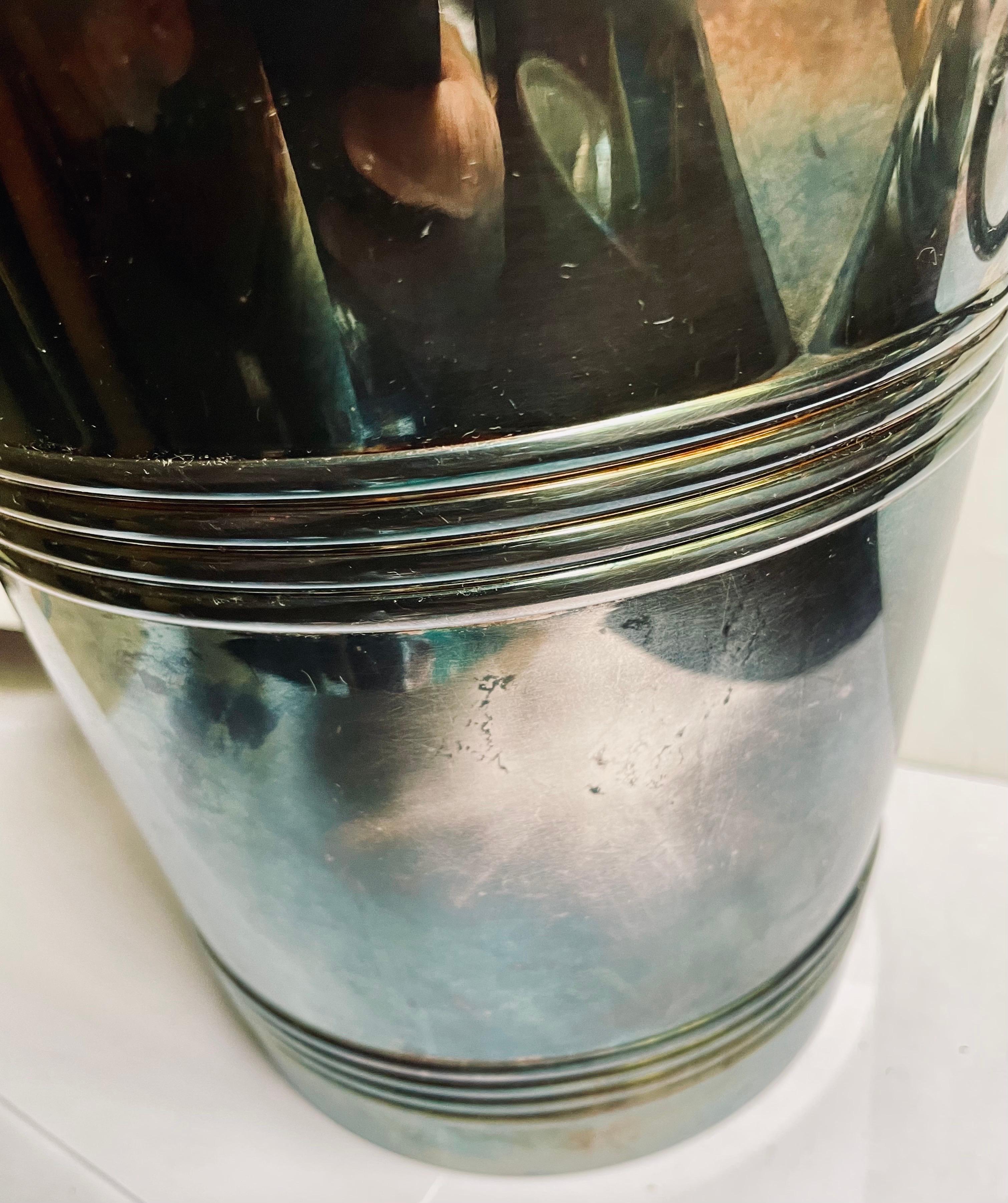 Christofle Gallia Frankreich Champagner Eiskübel Weinkühler Silber Platte im Angebot 2