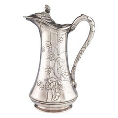Antique Christofle Gallia Metal Claret Jug, c1900