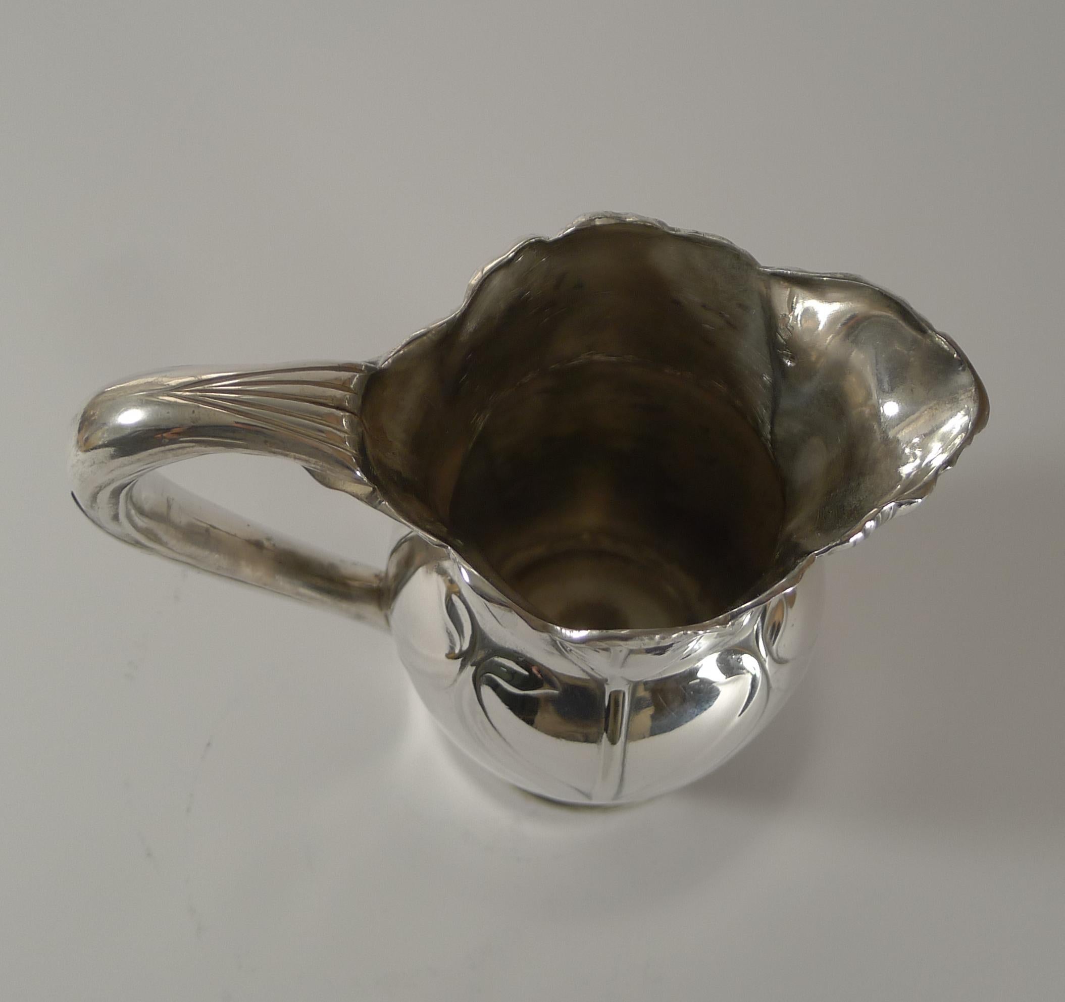 Christofle Gallia Silver Plated Jug / Pitcher - Tulips c.1910 2