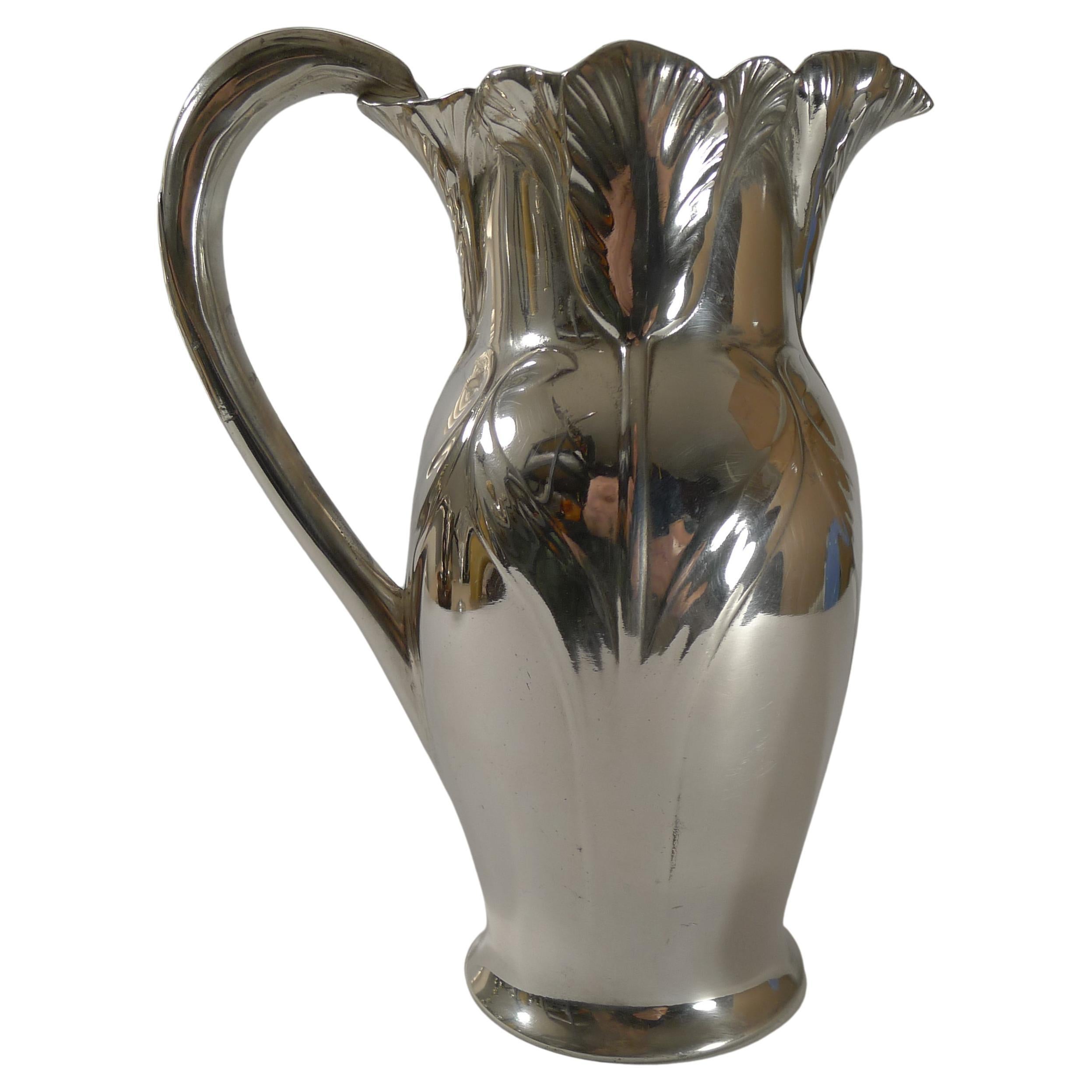 Christofle Gallia Silver Plated Jug / Pitcher - Tulips c.1910