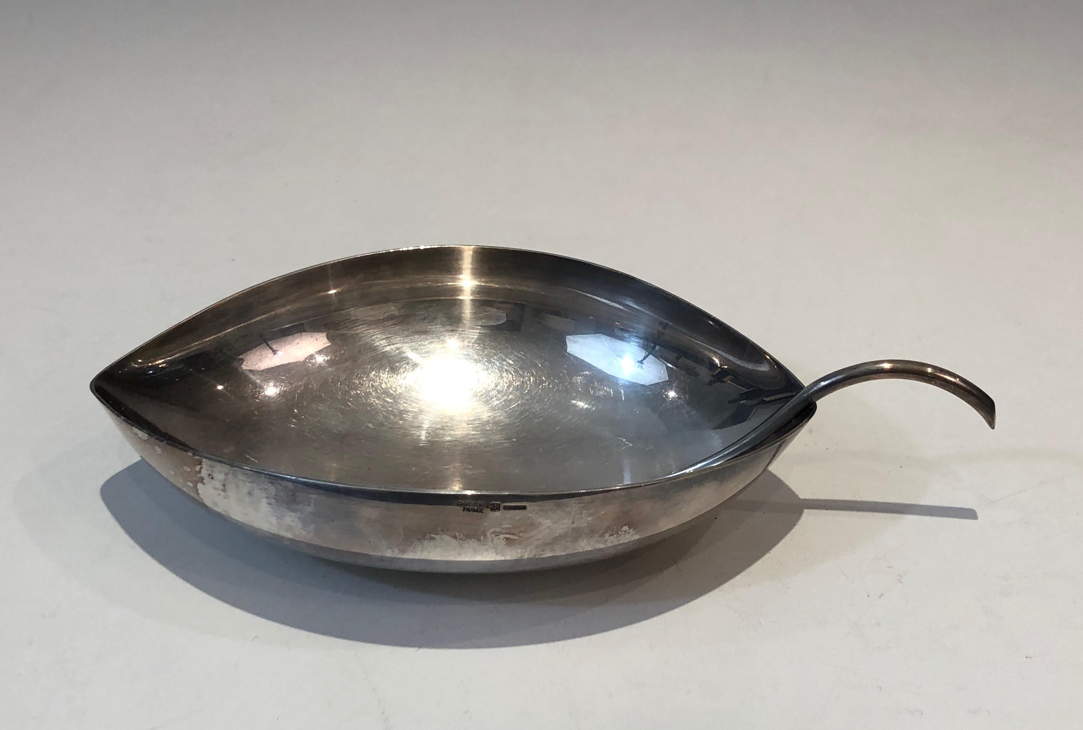 Christofle, Gallia, Silver Plated Leaf Vide-Poche, French, Circa 1930 For Sale 4