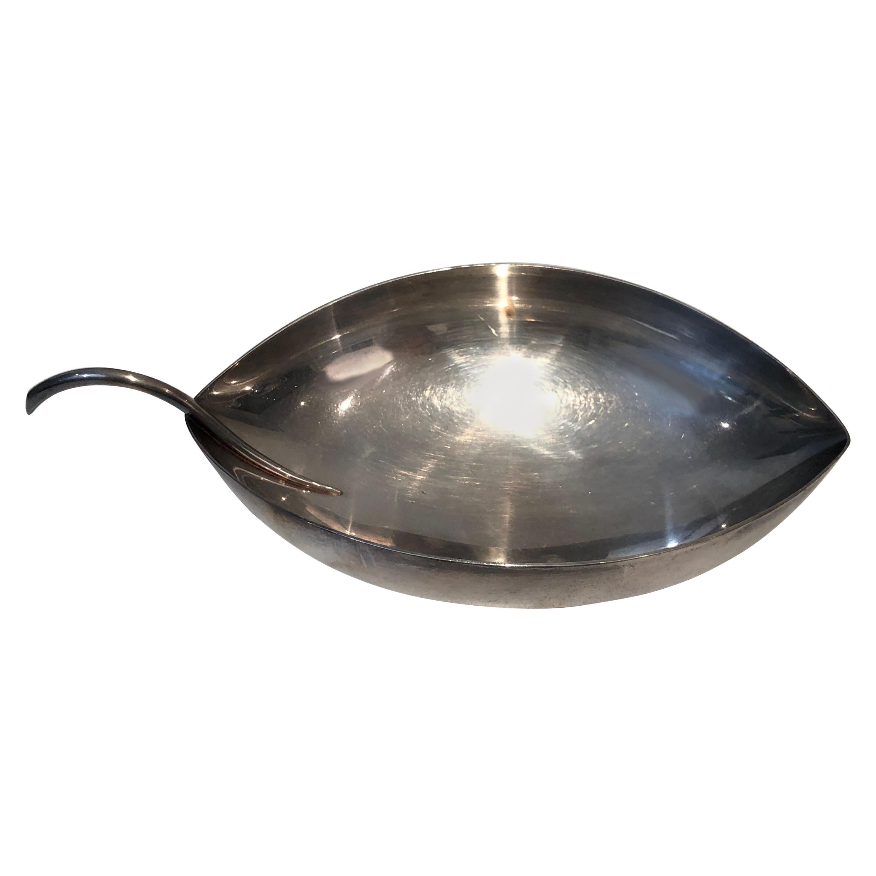 Christofle, Gallia, Videopoche a foglia placcata in argento, Francia, Circa 1930 in vendita