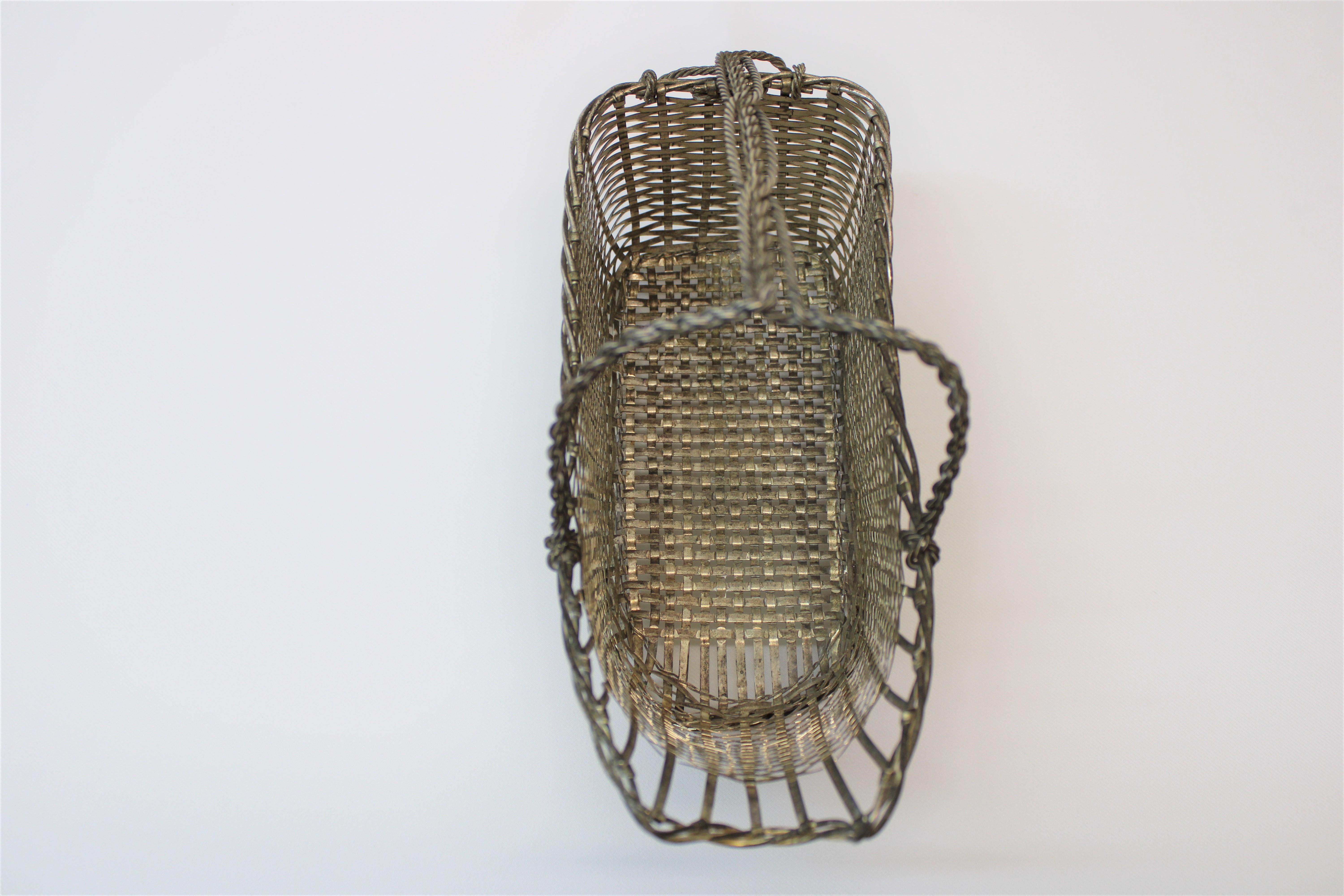 Wine Bottle Holder / Baskets By Christofle Gallia In Good Condition In San Francisco, CA