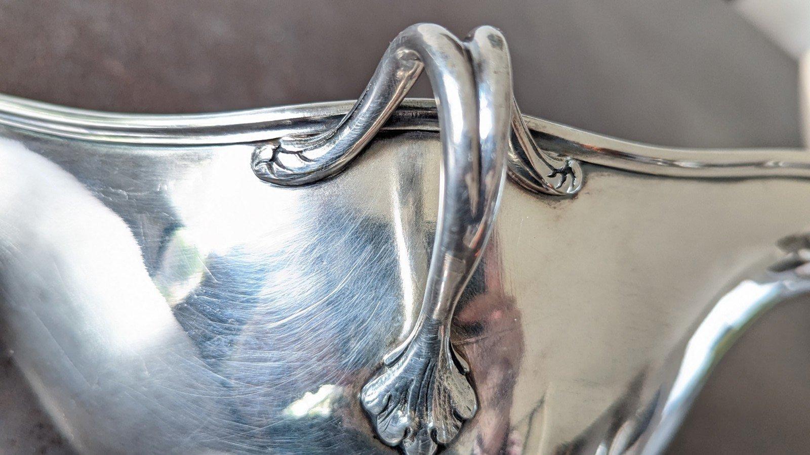 Art Deco Christofle, Gravy Boat, Silver-Plated For Sale