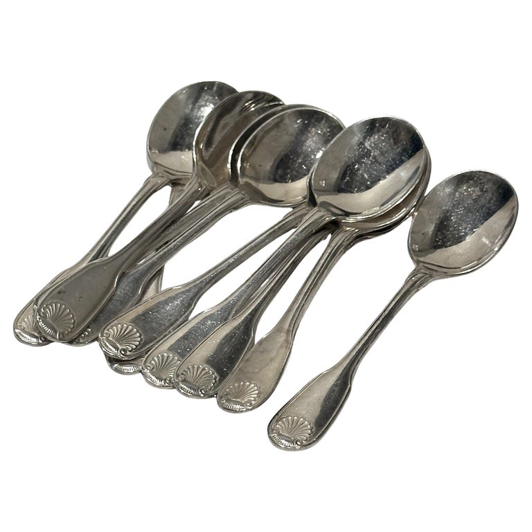 Cuillère à Sauce CHRISTOFLE Modèle Coquille Vendôme – Métal Argenté, Style Louis XV, Début XXe