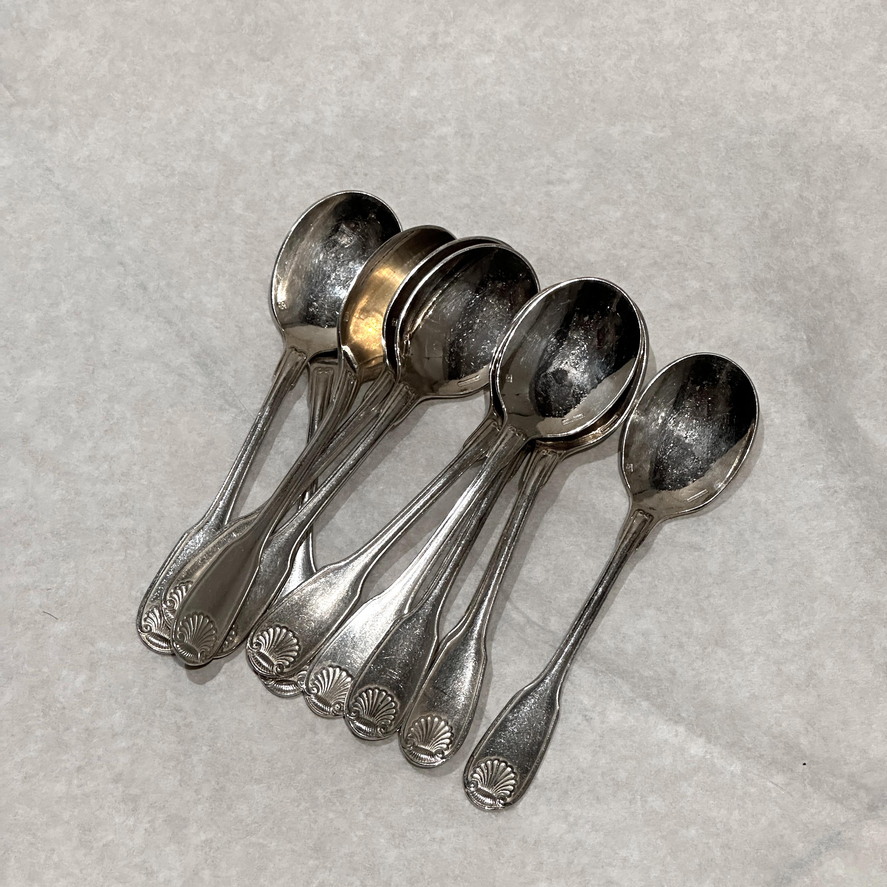 CHRISTOFLE Eislöffel aus versilbertem Metall - Vendôme Muschel Modell 13 cm im Angebot 2