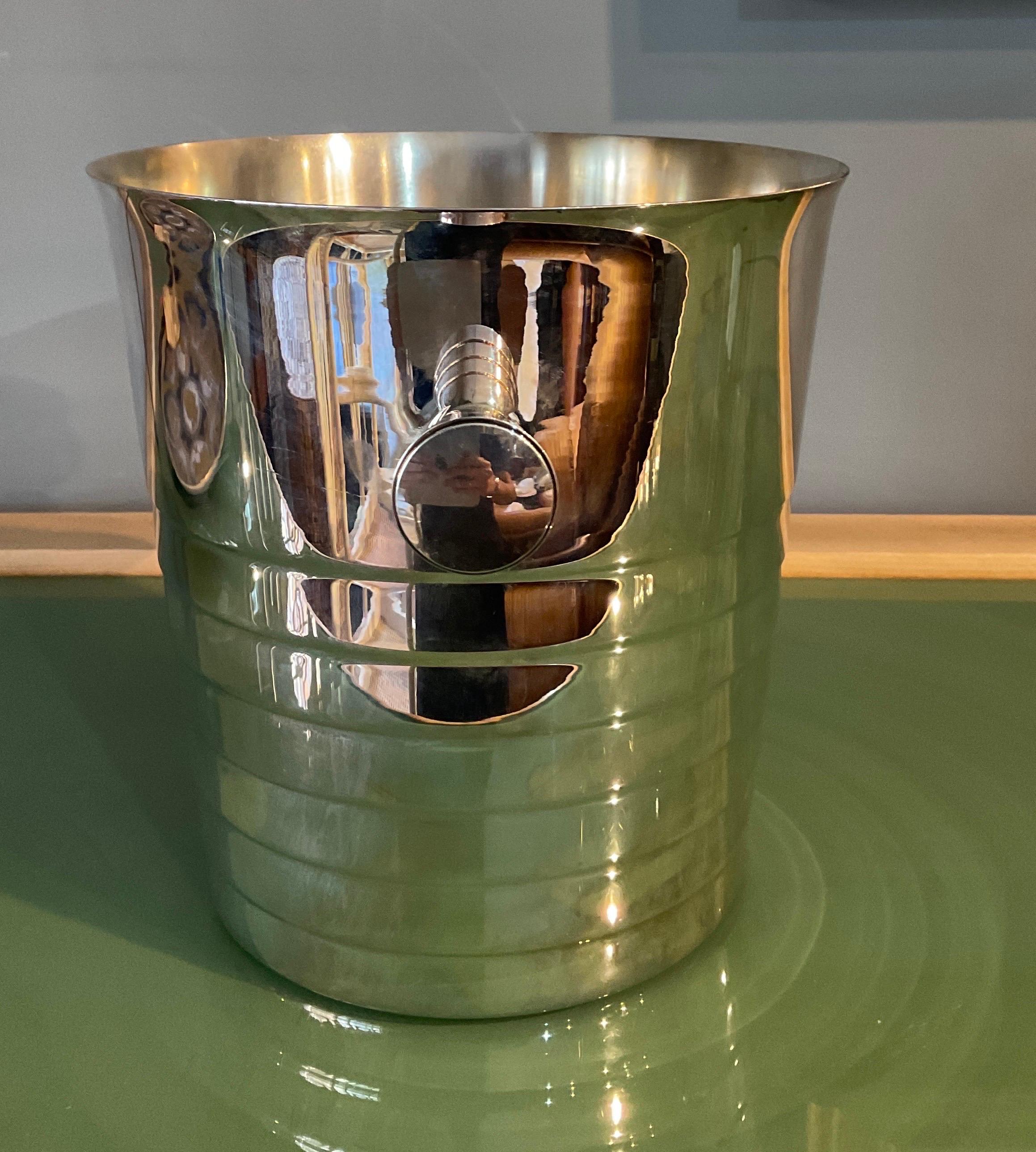 Mid-20th Century Christofle ice holder silver alloy 