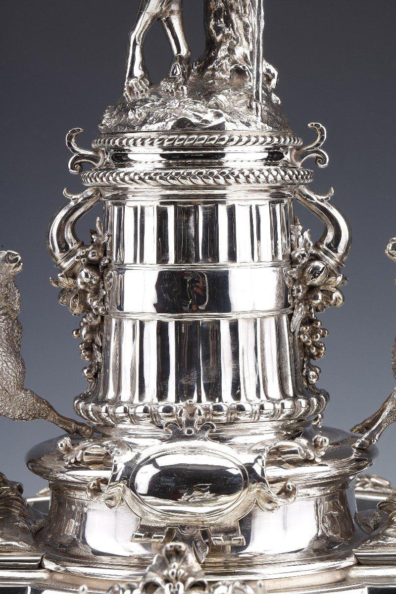 Christofle - Important Table Centerpiece In Sterling Silver Nineteenth 6