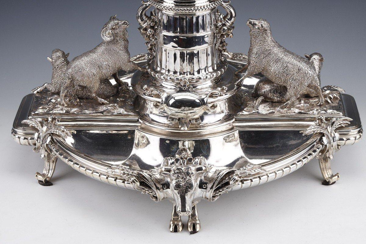 French Christofle - Important Table Centerpiece In Sterling Silver Nineteenth