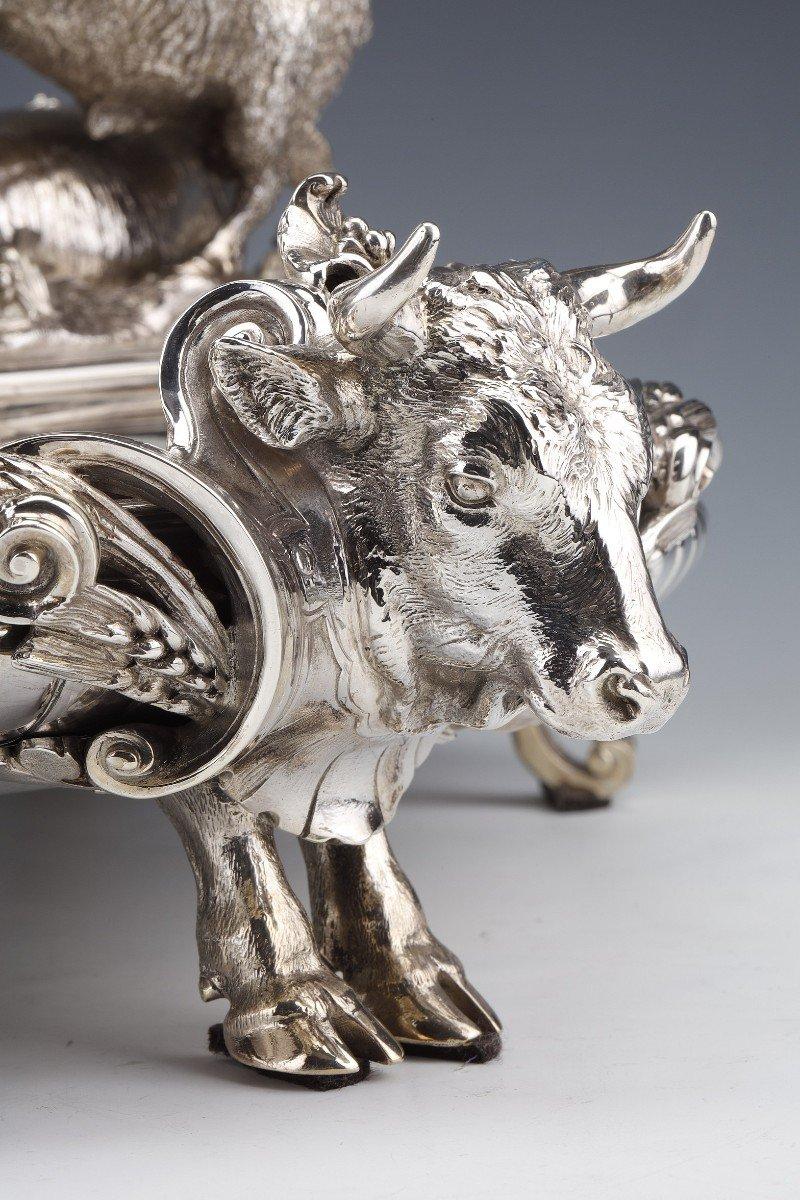 Christofle - Important Table Centerpiece In Sterling Silver Nineteenth In Excellent Condition In SAINT-OUEN-SUR-SEINE, FR
