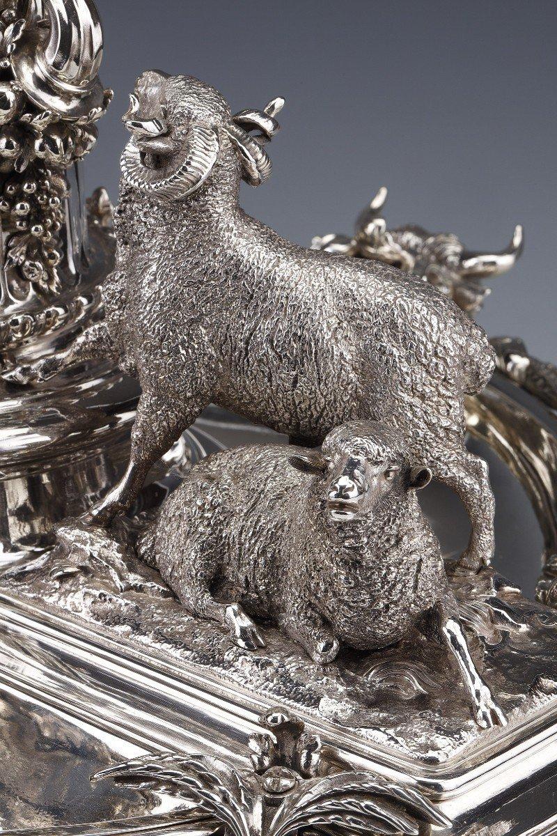 Christofle - Important Table Centerpiece In Sterling Silver Nineteenth 2