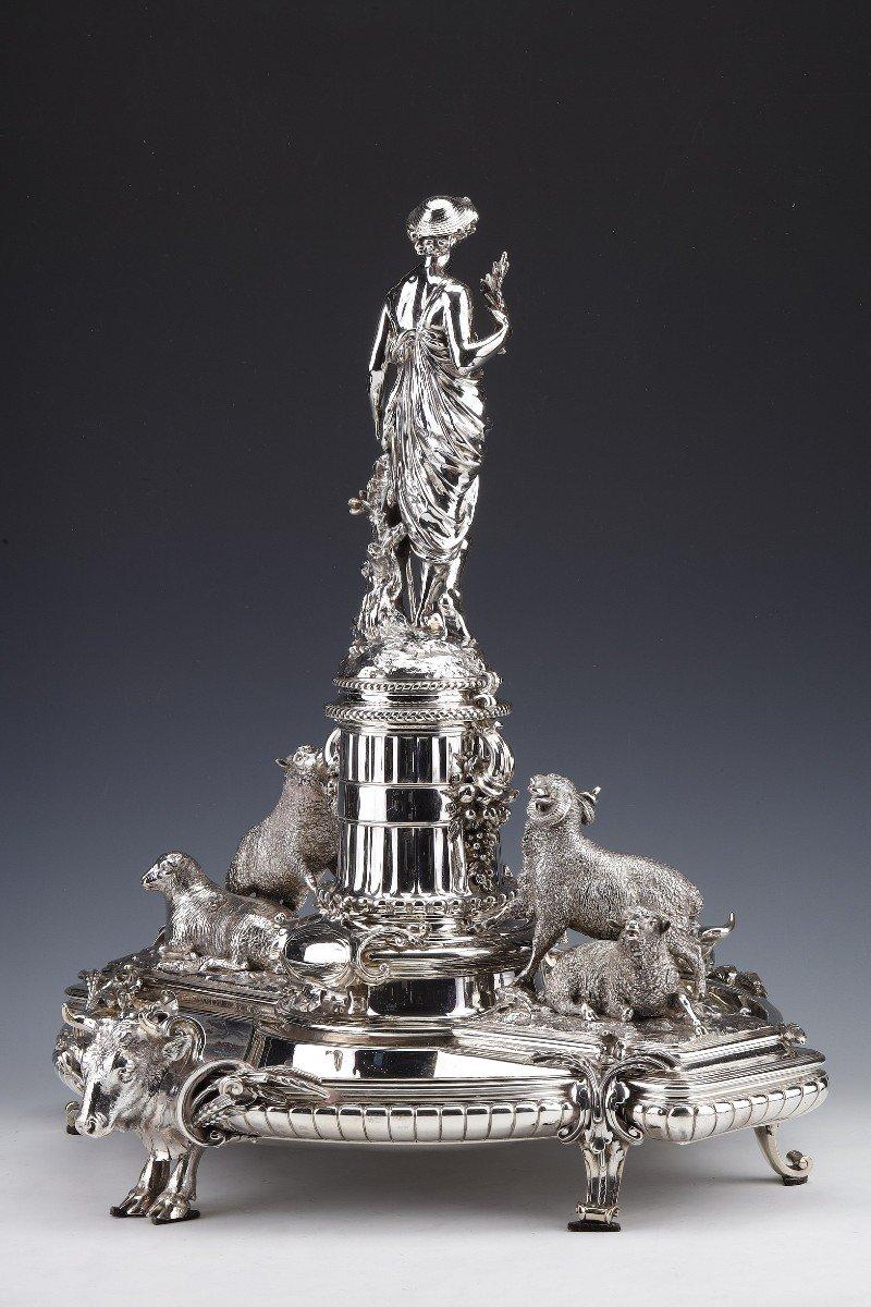 Christofle - Important Table Centerpiece In Sterling Silver Nineteenth 3