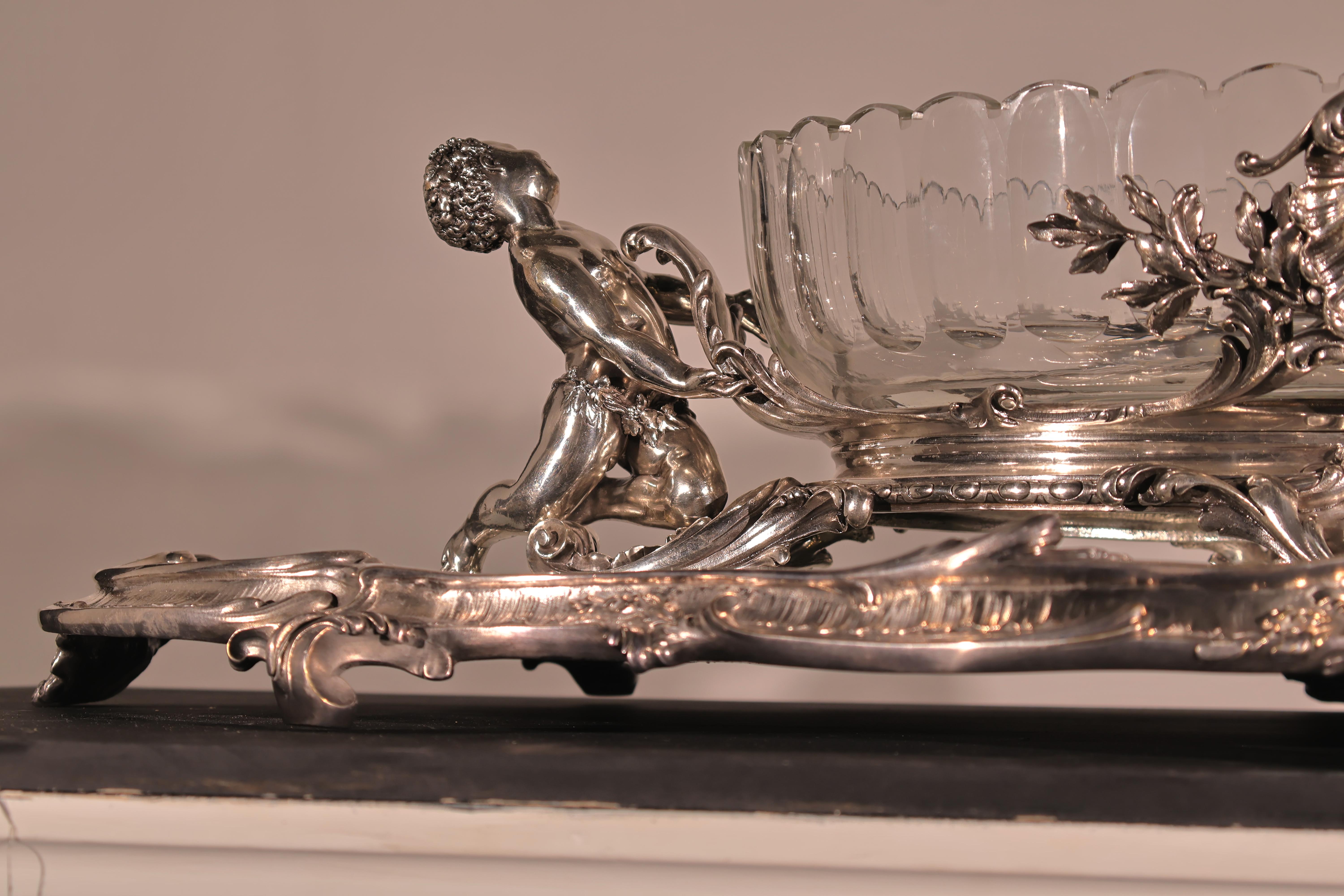 Christofle Jardiniere mit Presentoire im Angebot 6