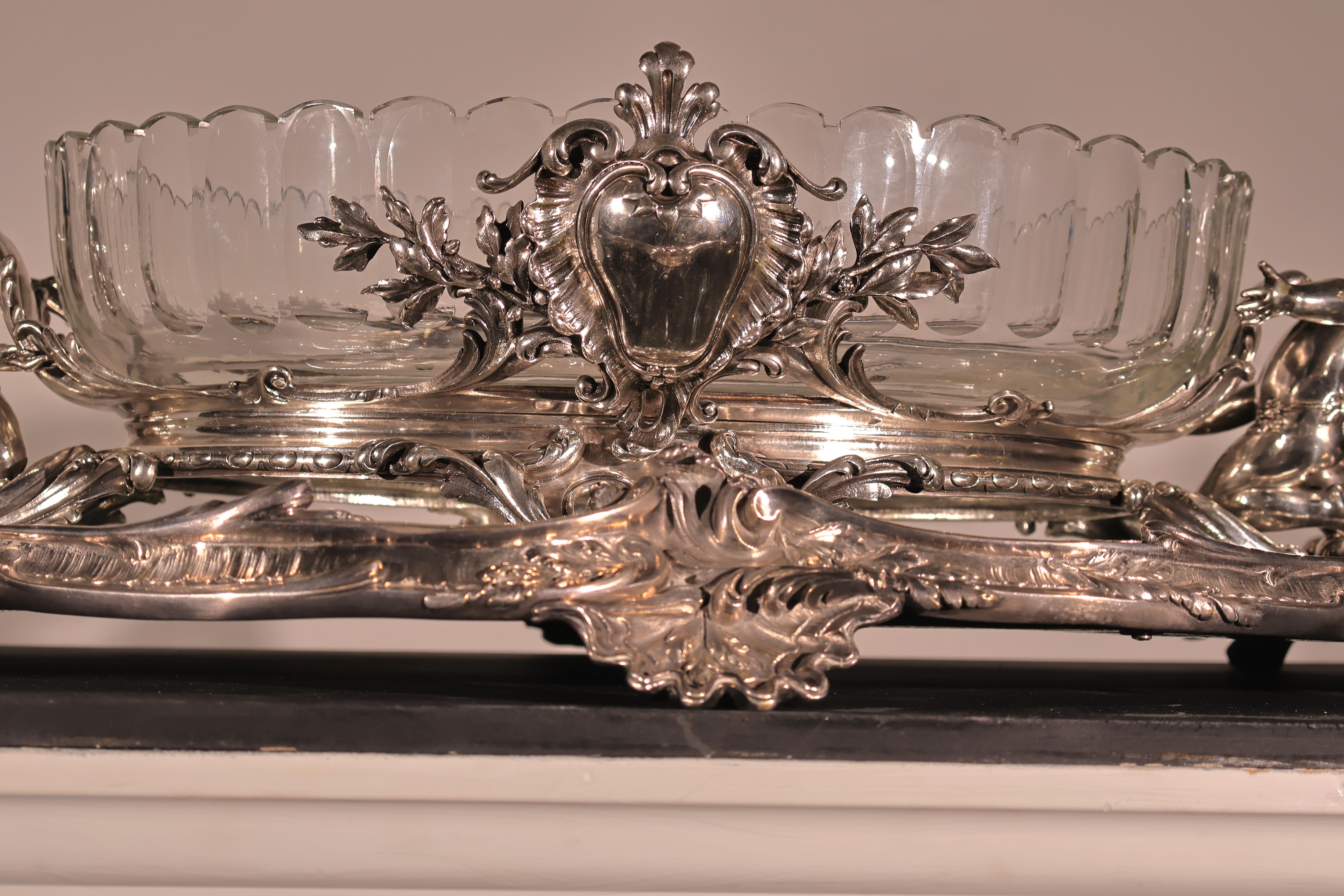 Christofle Jardiniere mit Presentoire im Angebot 7