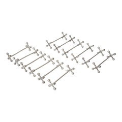 Christofle poggiacoltelli placcati in argento, set da 12 coniugato