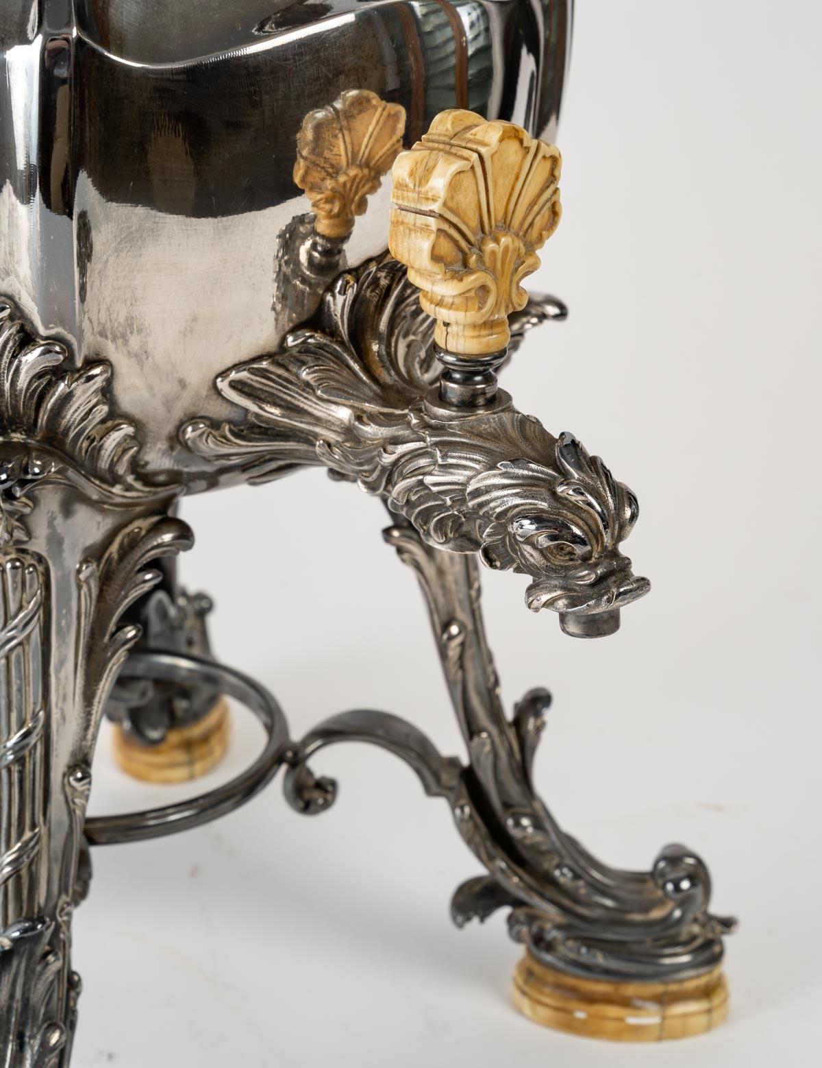 French Christofle Large Samovar, 19th Century