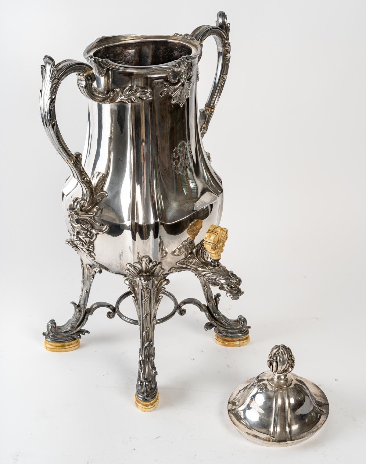 Metal Christofle Large Samovar, 19th Century