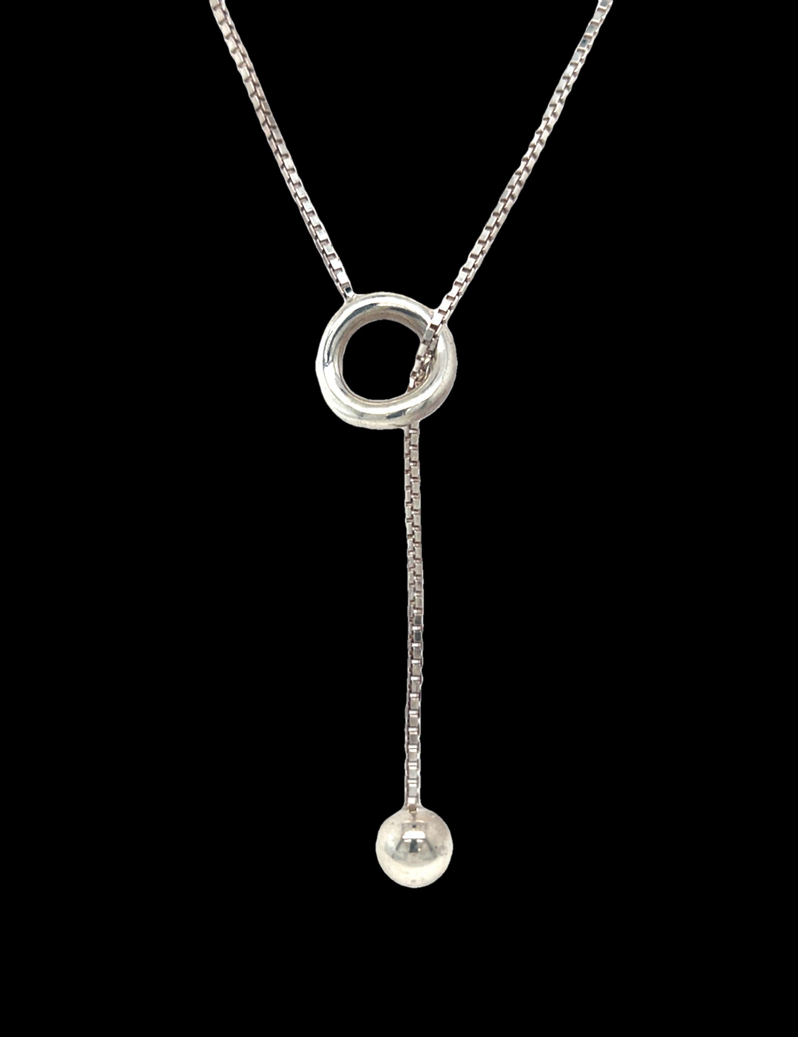 Christofle Collana Lariat in argento sterling In condizioni ottime in vendita a beverly hills, CA