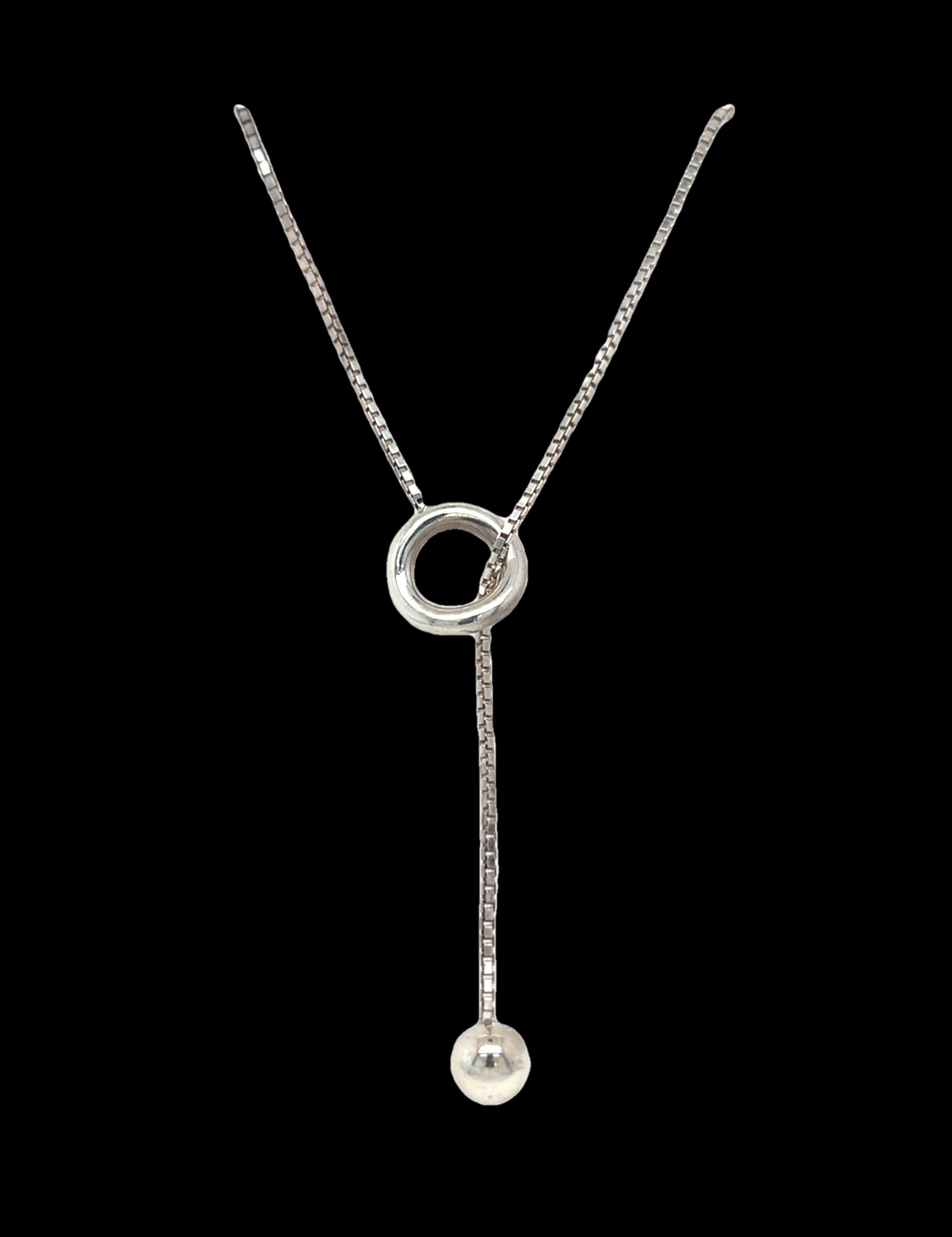 Christofle Collana Lariat in argento sterling in vendita 1