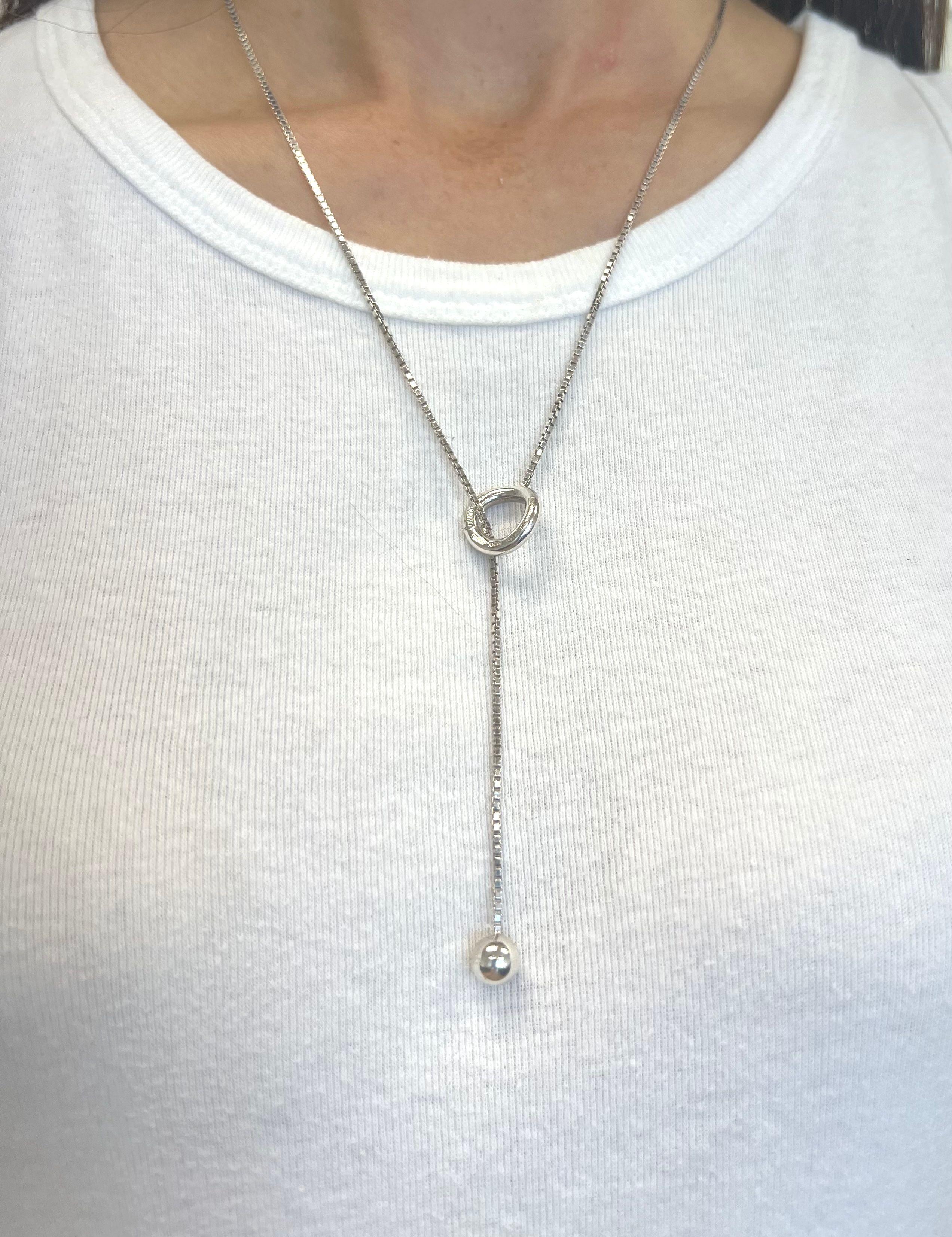 Christofle Collana Lariat in argento sterling in vendita 3