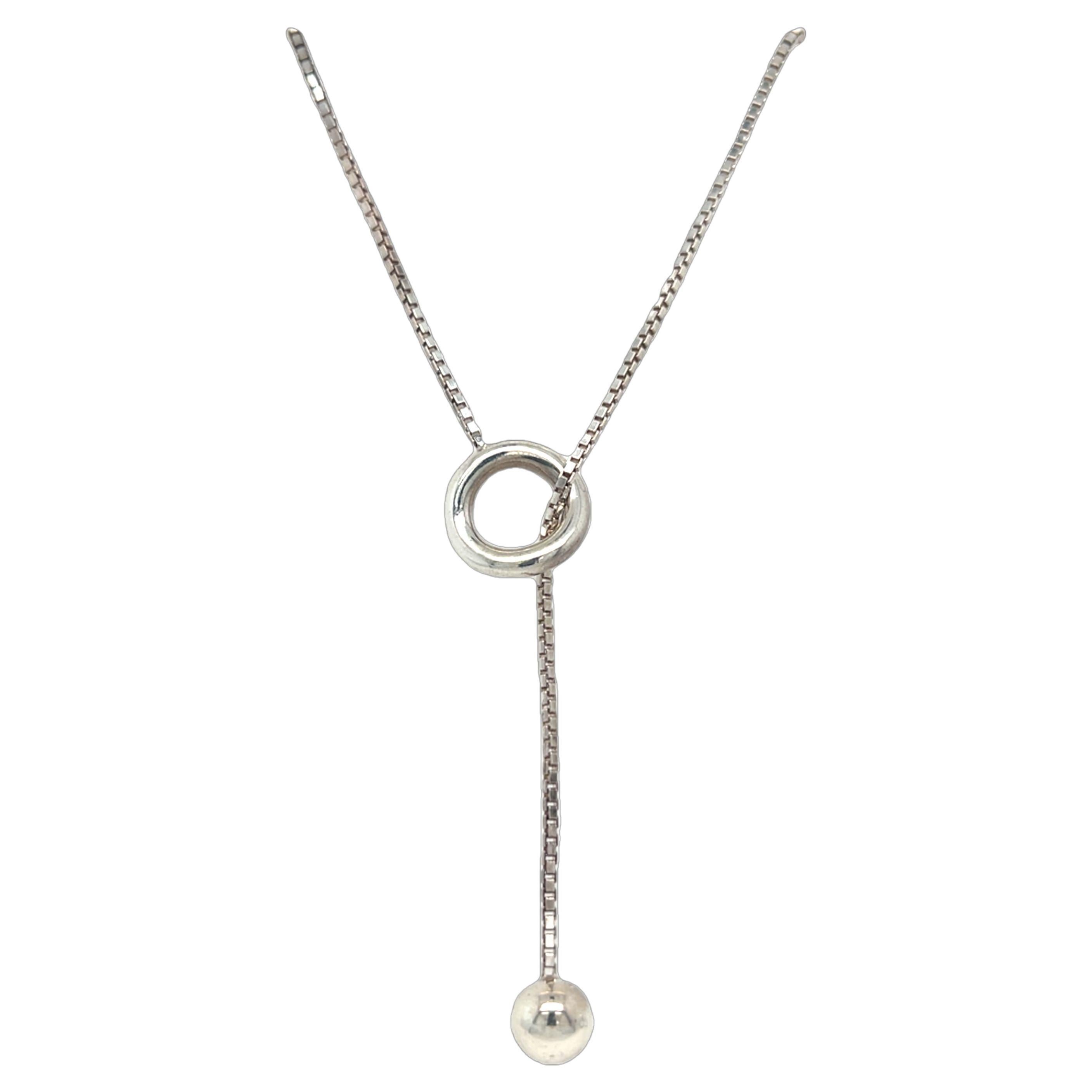 Christofle Lariat Necklace Sterling Silver
