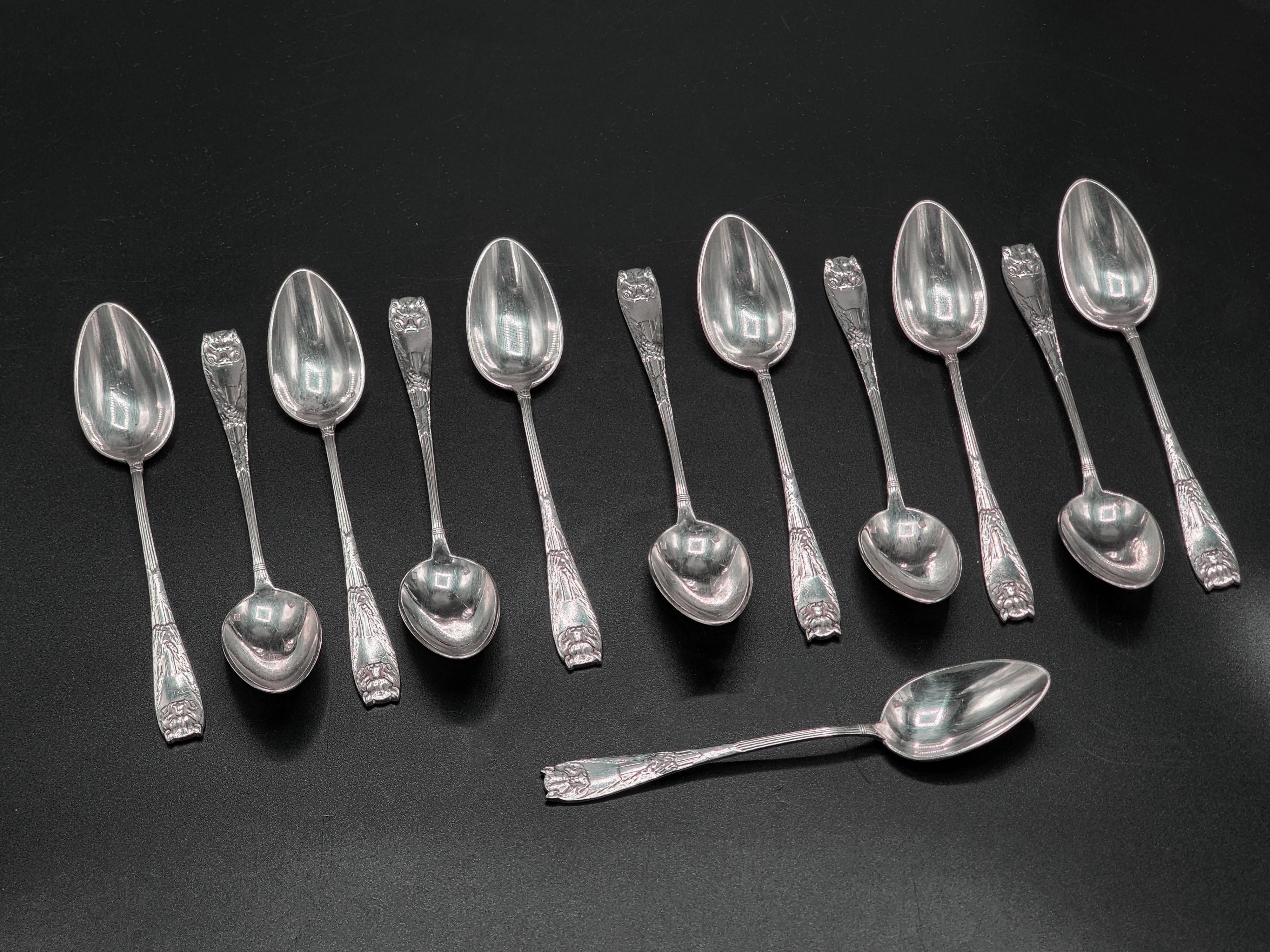 Ensemble de couverts « Lion's Skin » de Christofle par Charles Rossigneux en vente 4