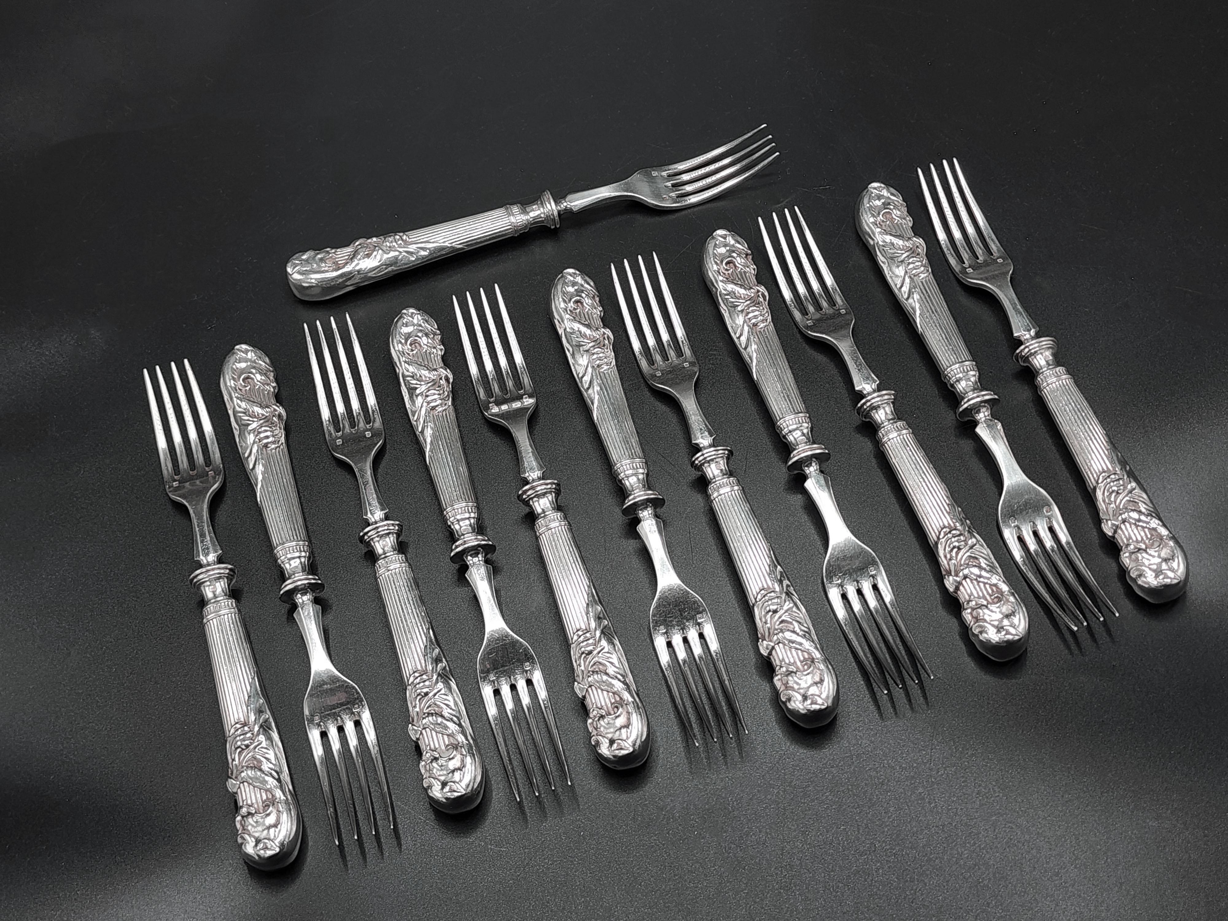 Ensemble de couverts « Lion's Skin » de Christofle par Charles Rossigneux en vente 5