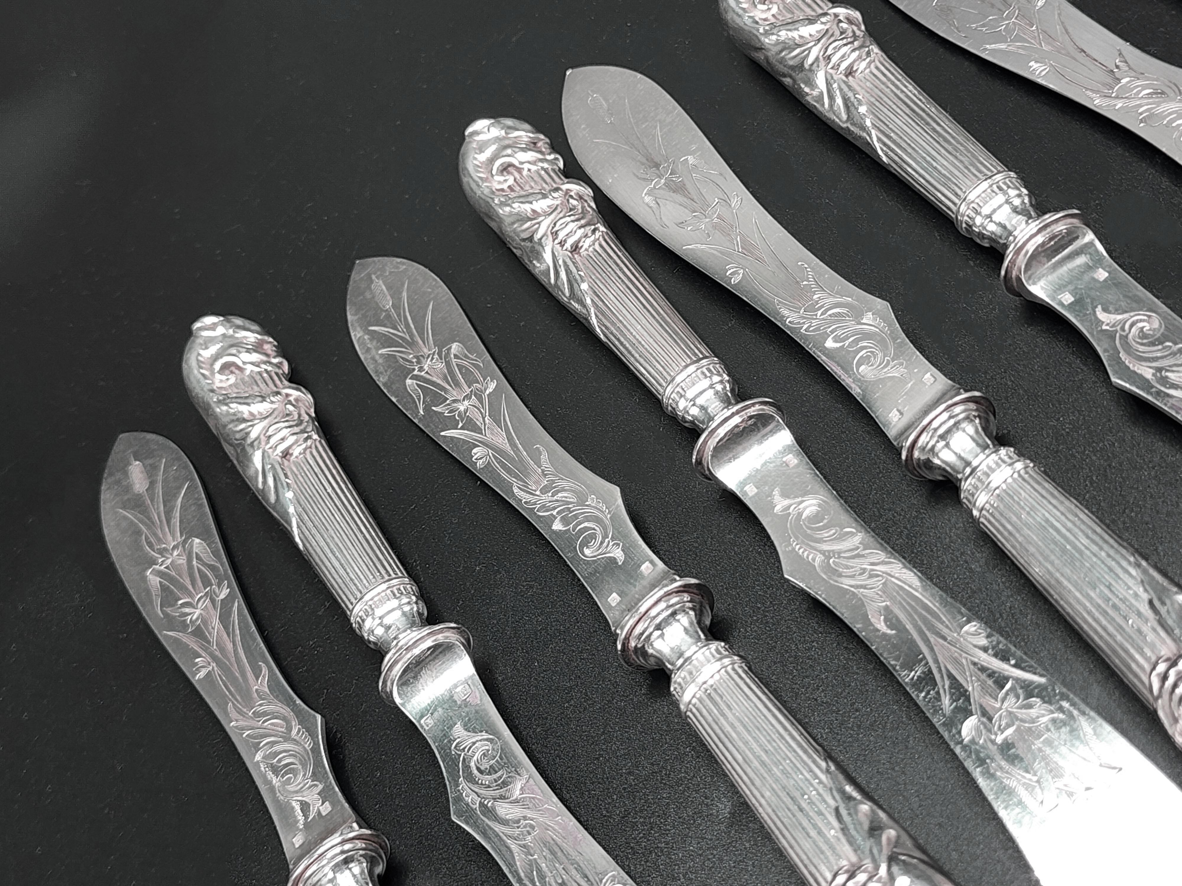 Ensemble de couverts « Lion's Skin » de Christofle par Charles Rossigneux en vente 6