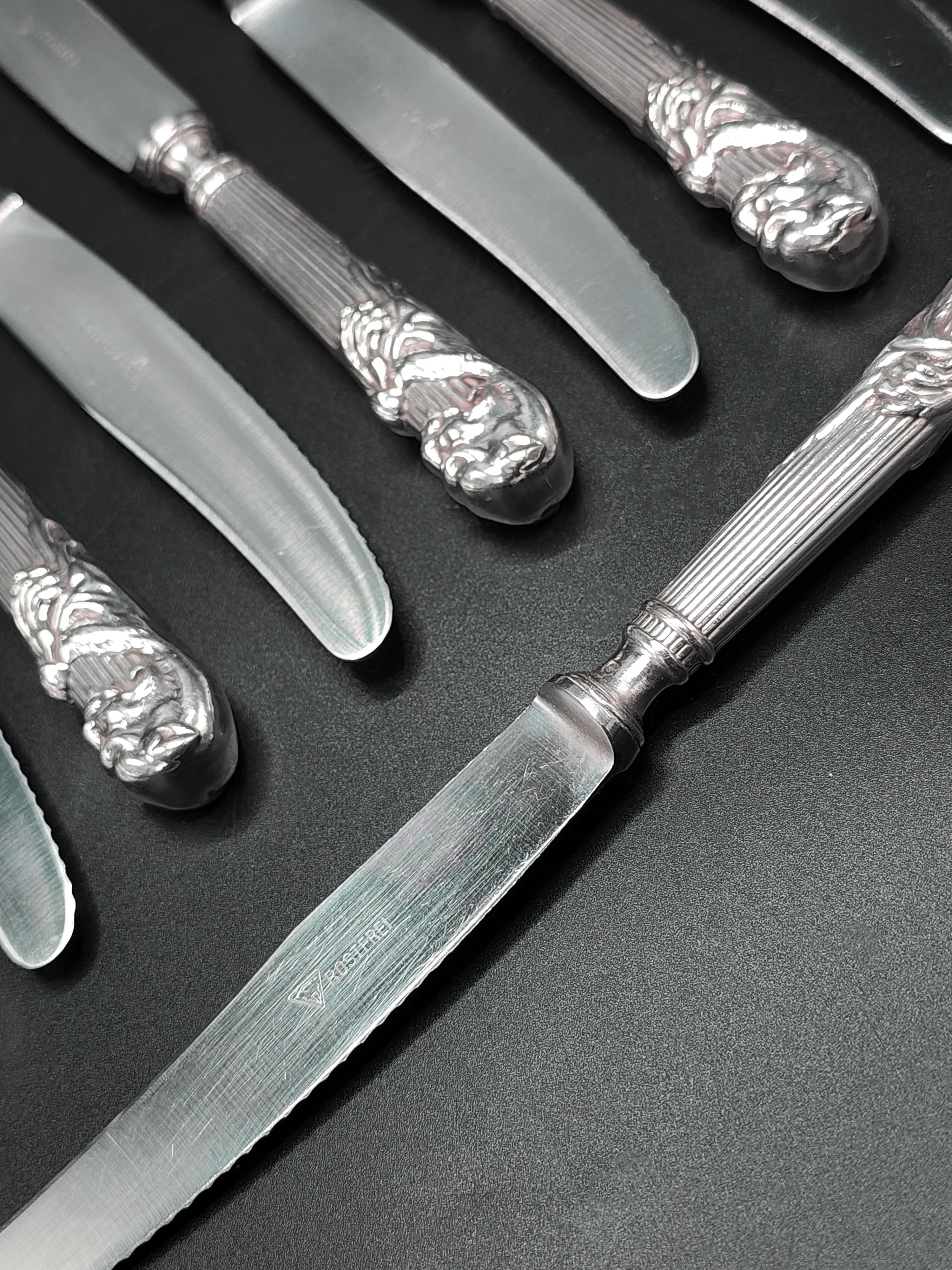 Ensemble de couverts « Lion's Skin » de Christofle par Charles Rossigneux en vente 8