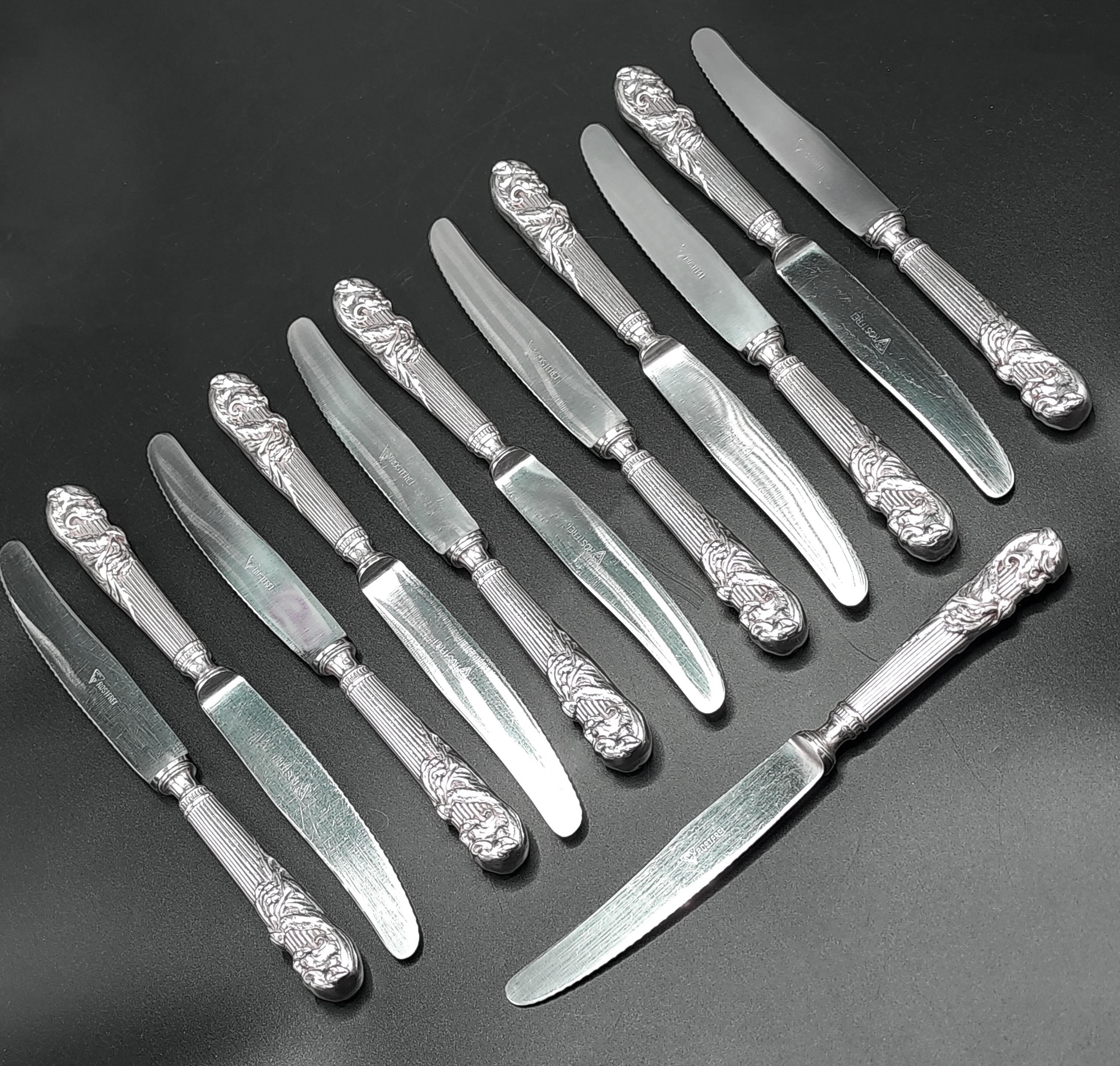Ensemble de couverts « Lion's Skin » de Christofle par Charles Rossigneux en vente 11