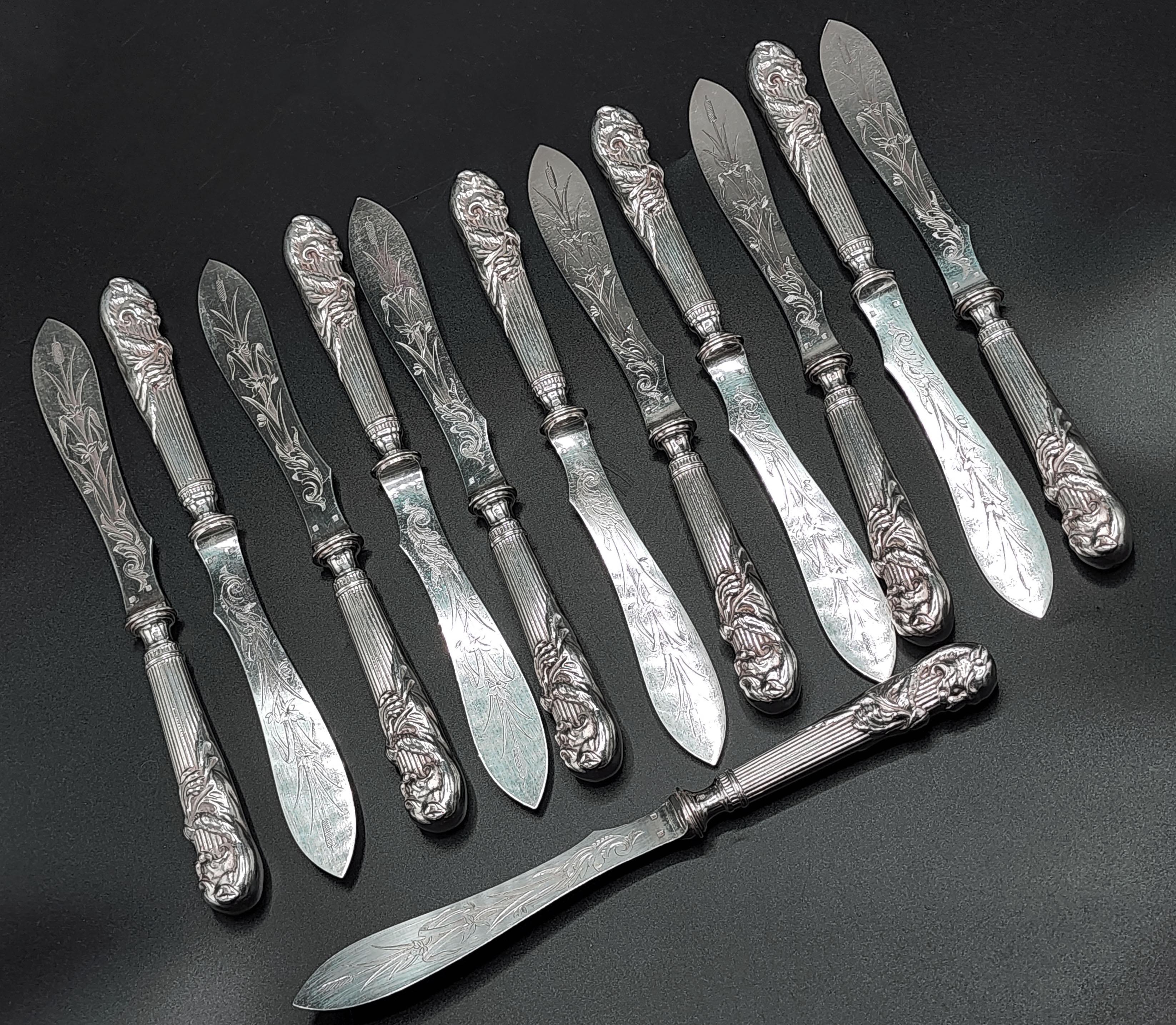 Français Ensemble de couverts « Lion's Skin » de Christofle par Charles Rossigneux en vente