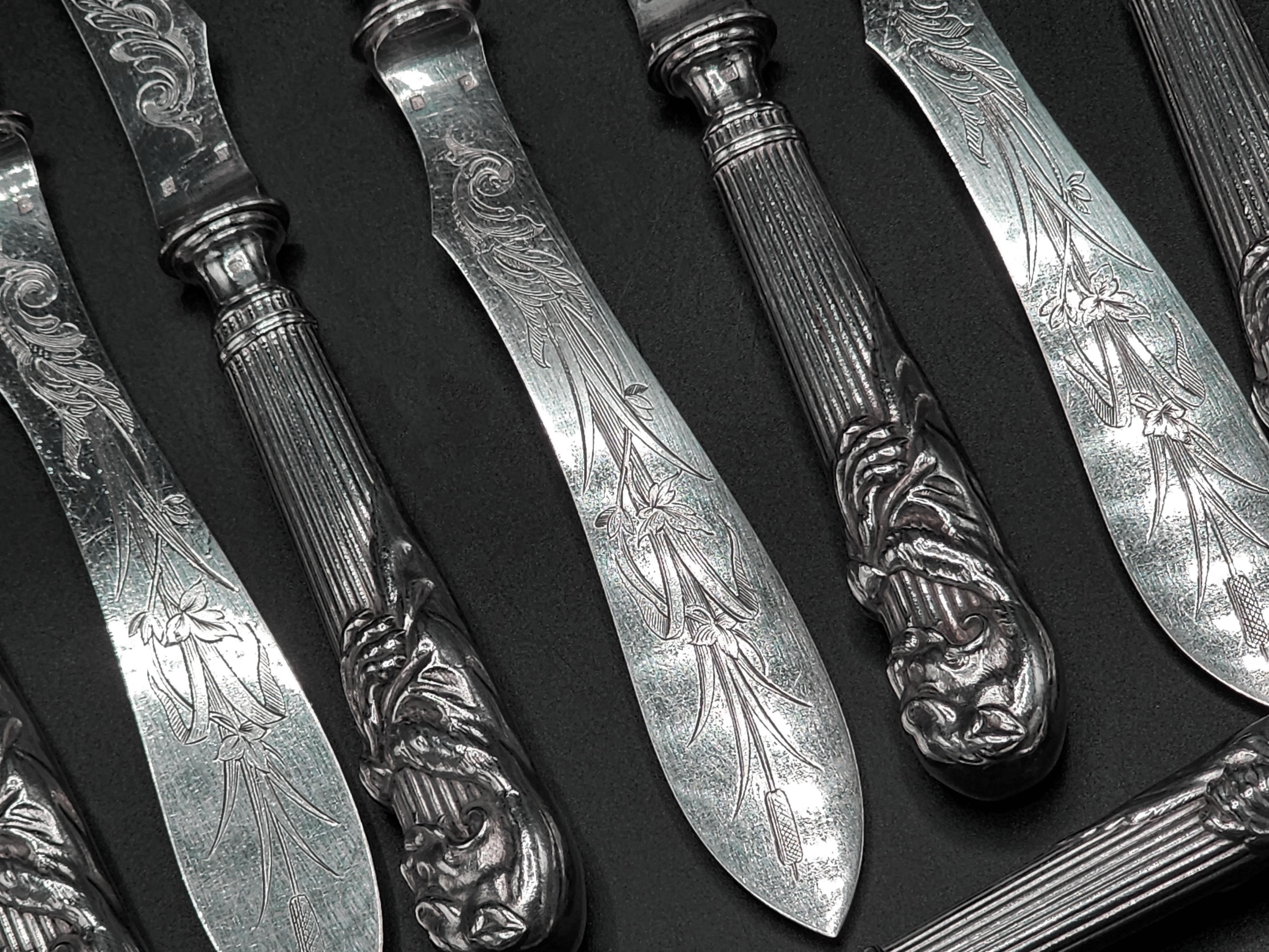 Ensemble de couverts « Lion's Skin » de Christofle par Charles Rossigneux en vente 1