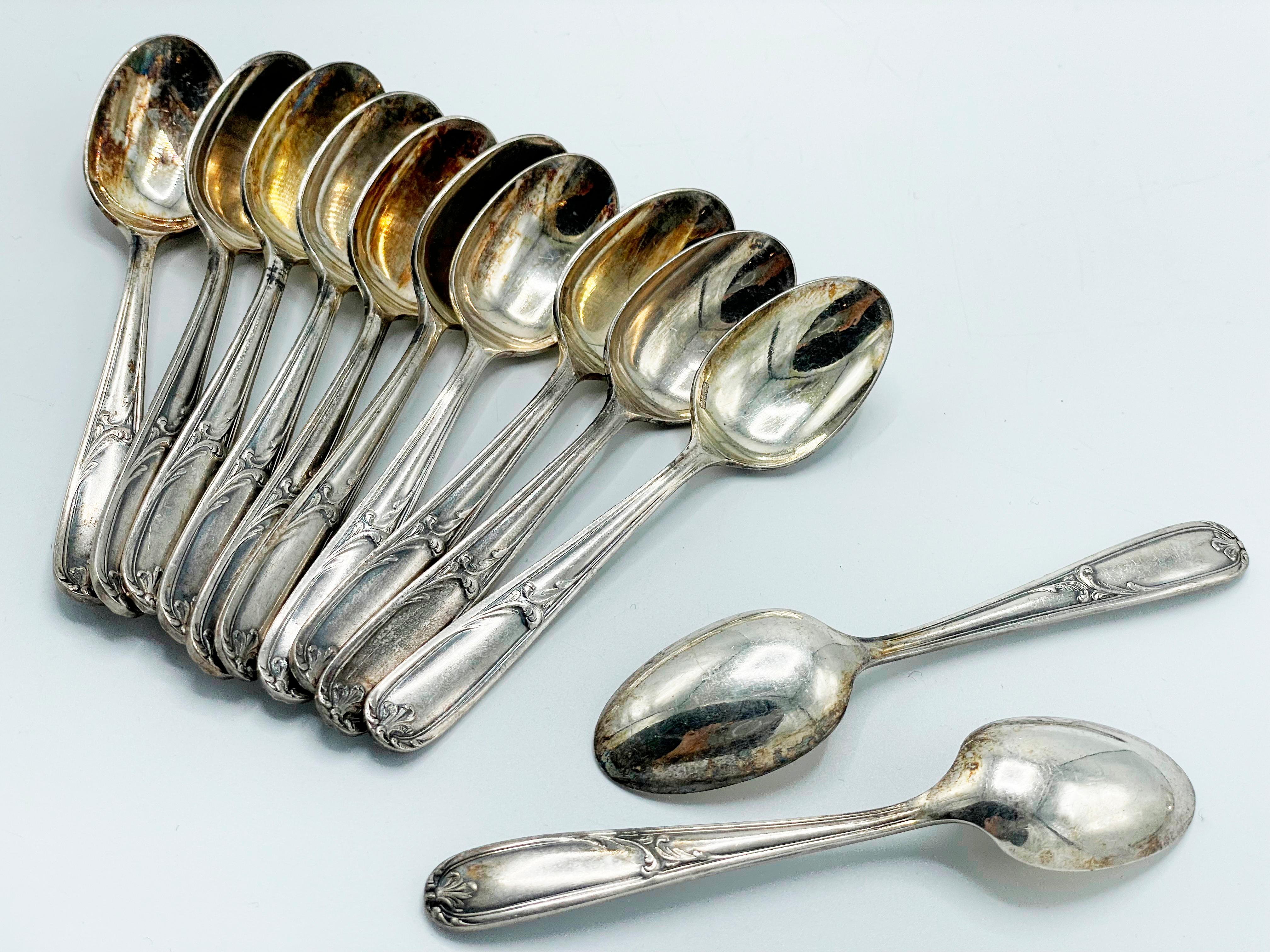 Silver Plate Christofle Made in Argentina, Flatware art nouveau in Silverplated