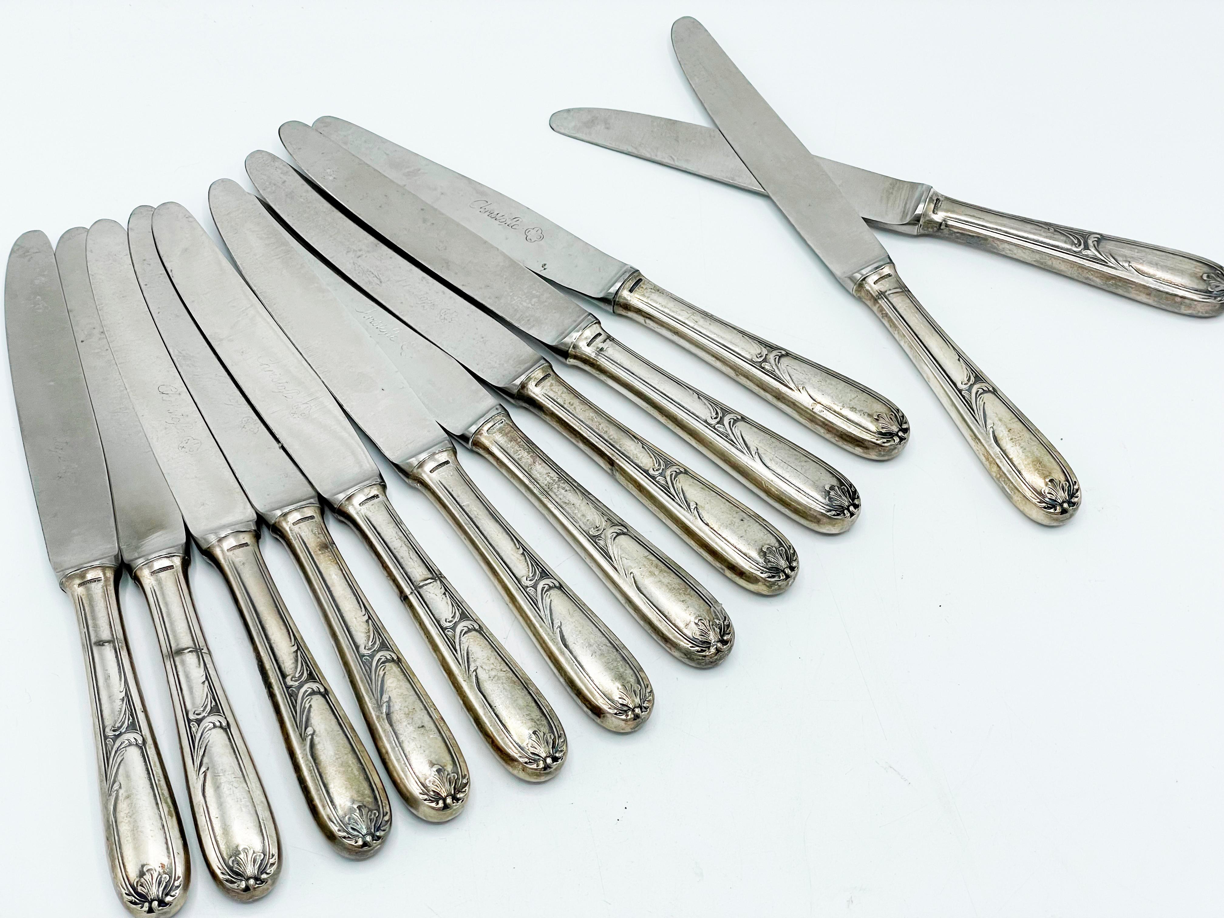 Christofle Made in Argentina, Flatware art nouveau in Silverplated 3