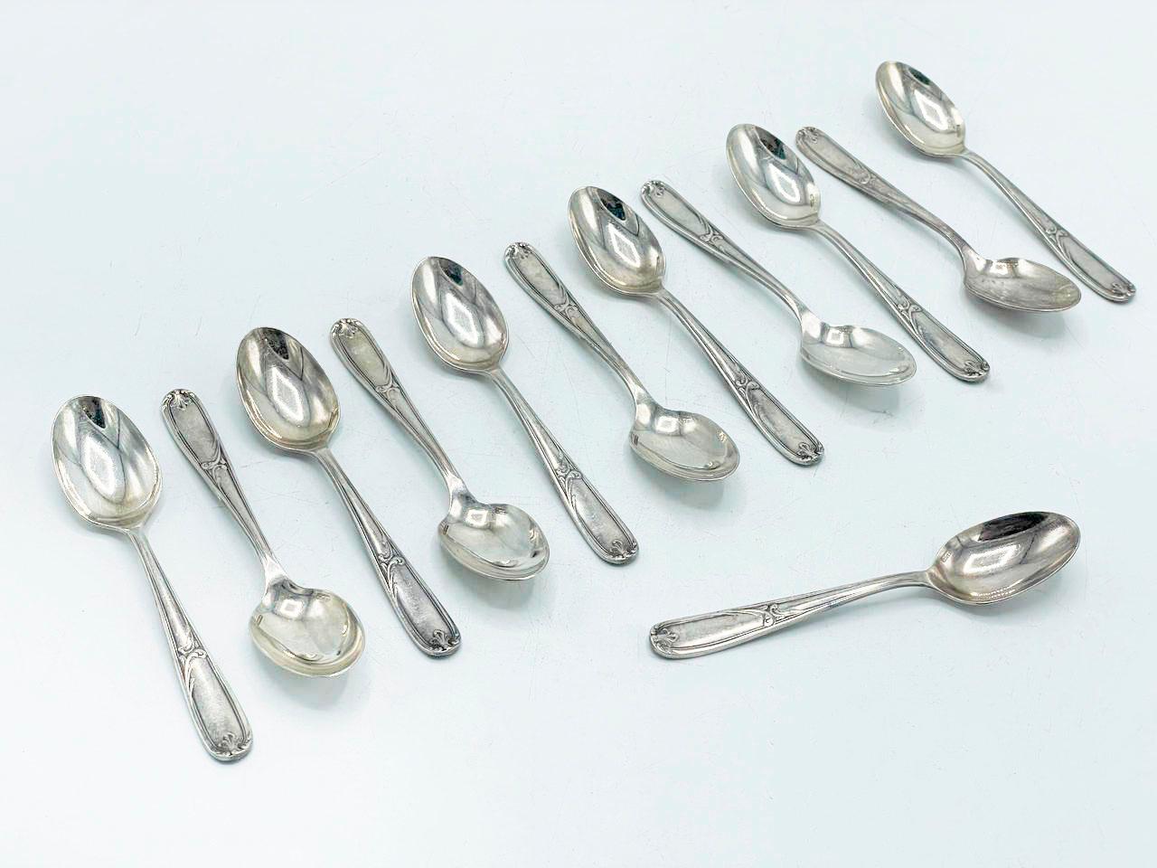 Christofle Made in Argentina, Flatware art nouveau in Silverplated For Sale 10