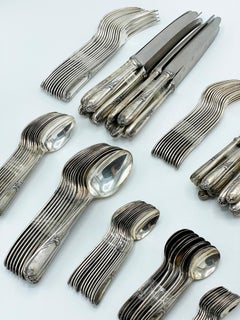 Christofle Made in Argentina, Flatware art nouveau in Silverplated