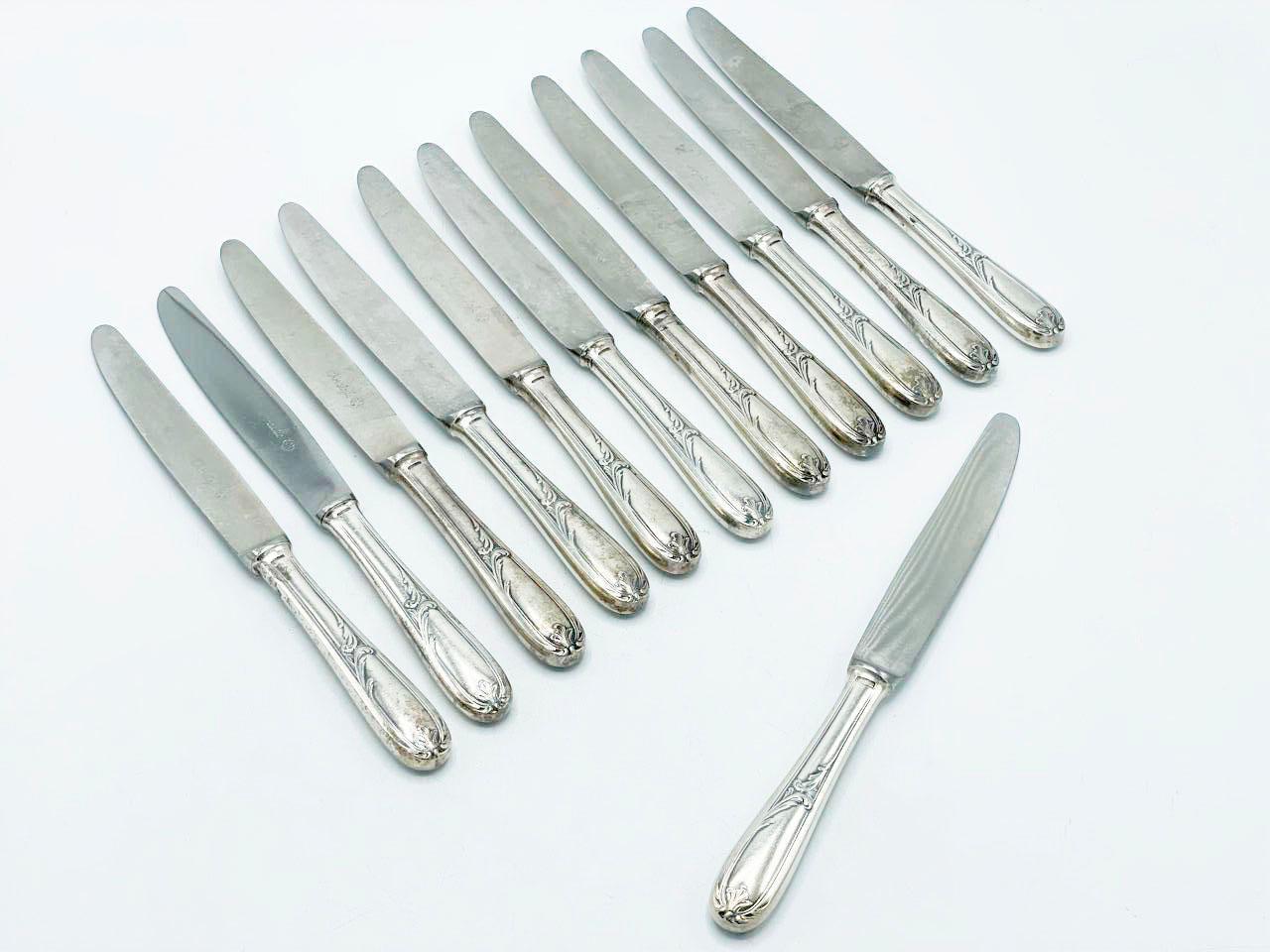 Christofle Made in Argentina, Flatware art nouveau in Silverplated In Good Condition For Sale In Autonomous City Buenos Aires, CABA