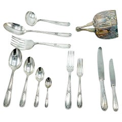 Used Christofle Made in Argentina, Flatware art nouveau in Silverplated