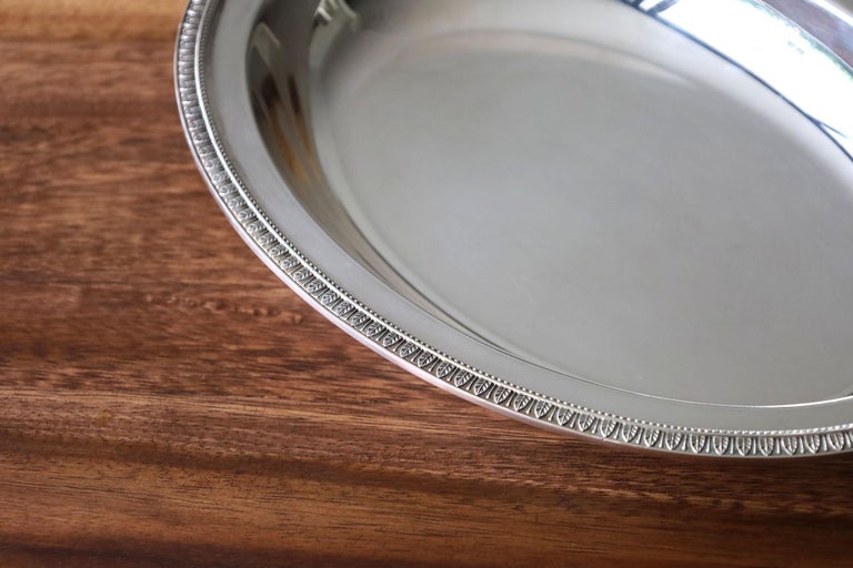 Plat Ovale De Service Christofle En Métal Argenté – élégance Intemporelle