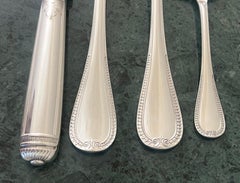 Christofle "Malmaison" Silver Plated Flatware in New Box, Set of 49