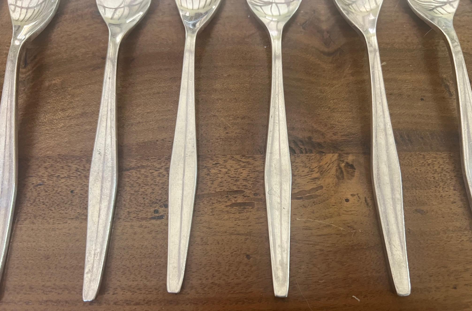 Mid-20th Century Christofle Mid Century Fish Service Flatware Set & Serving Fork, Set of 22 For Sale