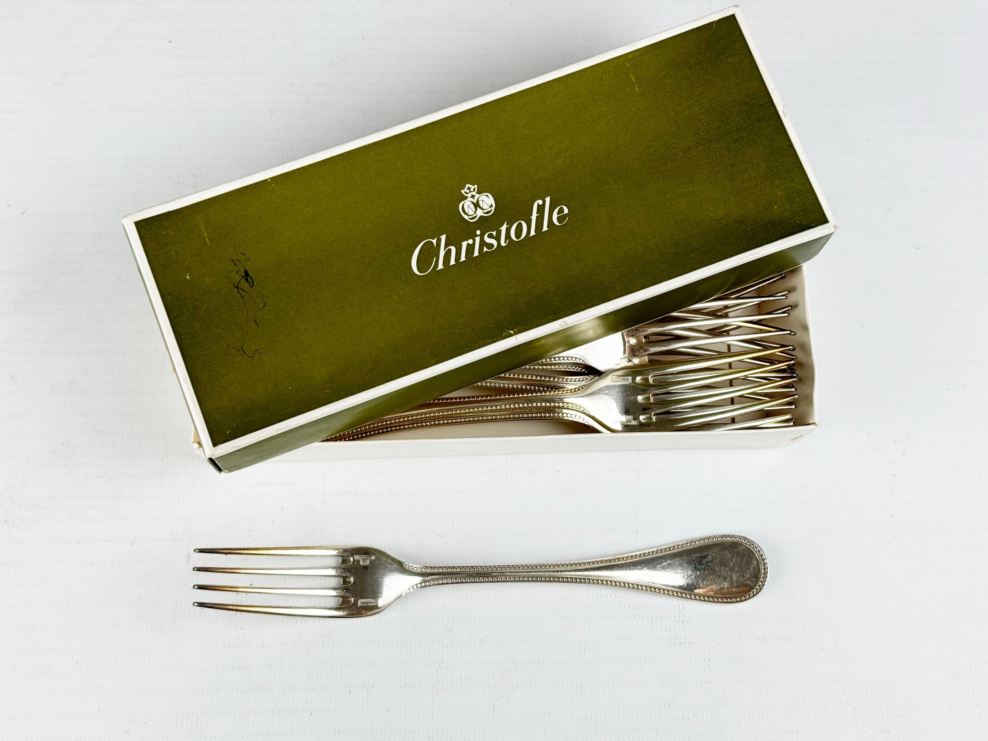 Christofle Model Perles Set de couverts 100 pièces, Imperial, en argenté en vente 2