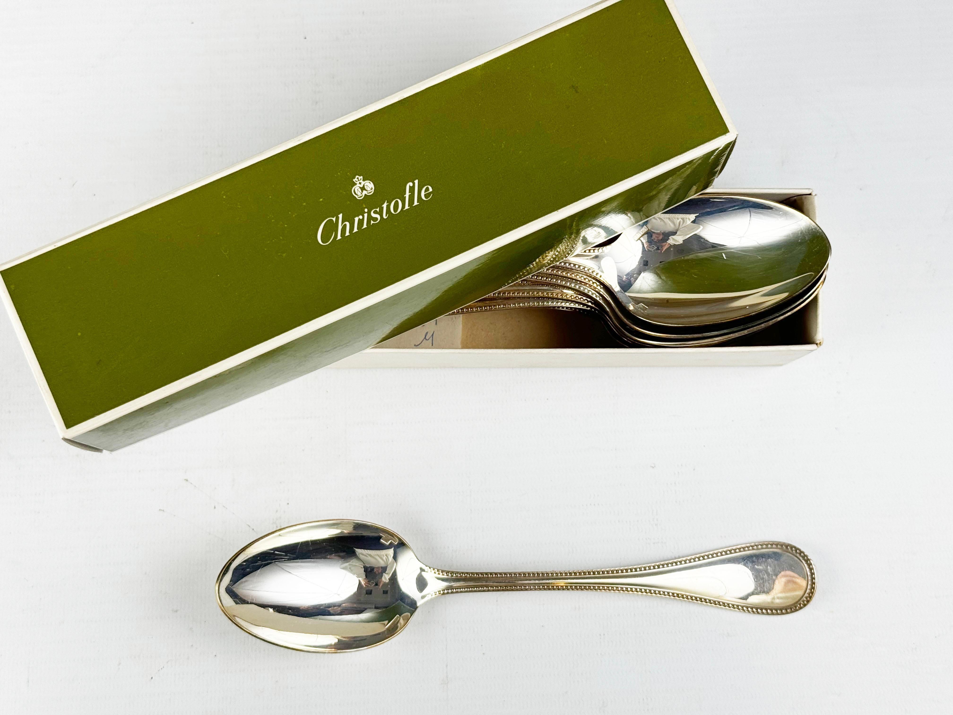 Christofle Model Perles Set de couverts 100 pièces, Imperial, en argenté en vente 8