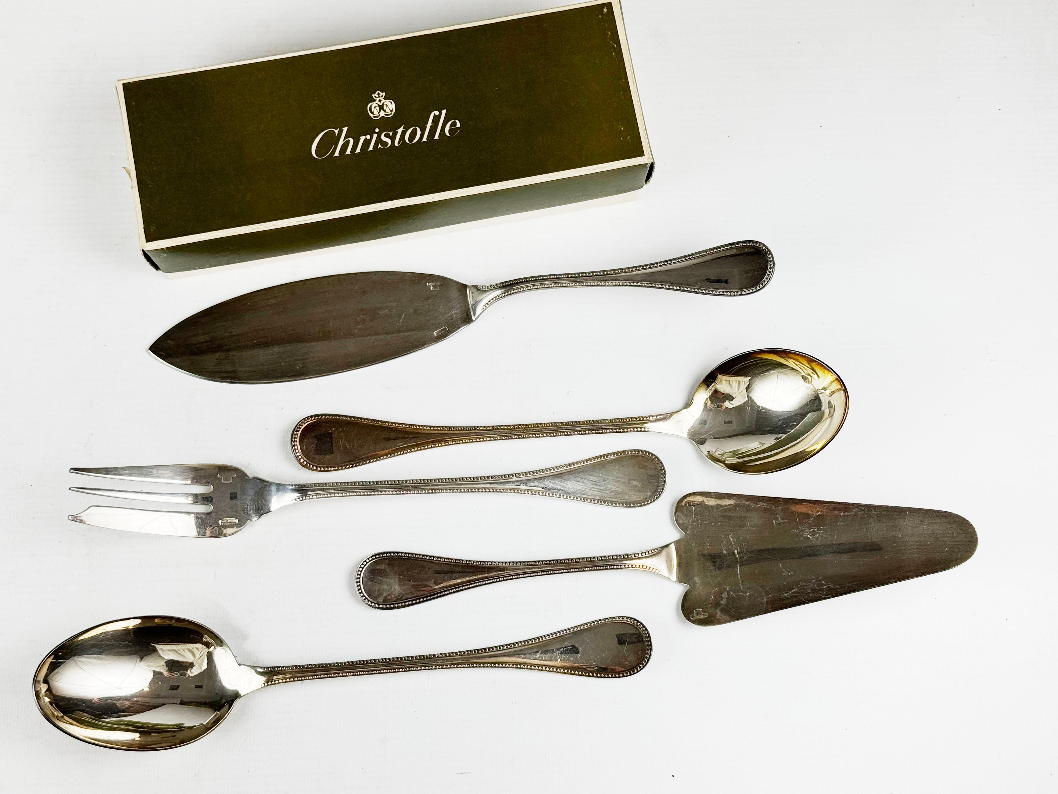 Christofle Model Perles Set de couverts 100 pièces, Imperial, en argenté en vente 9