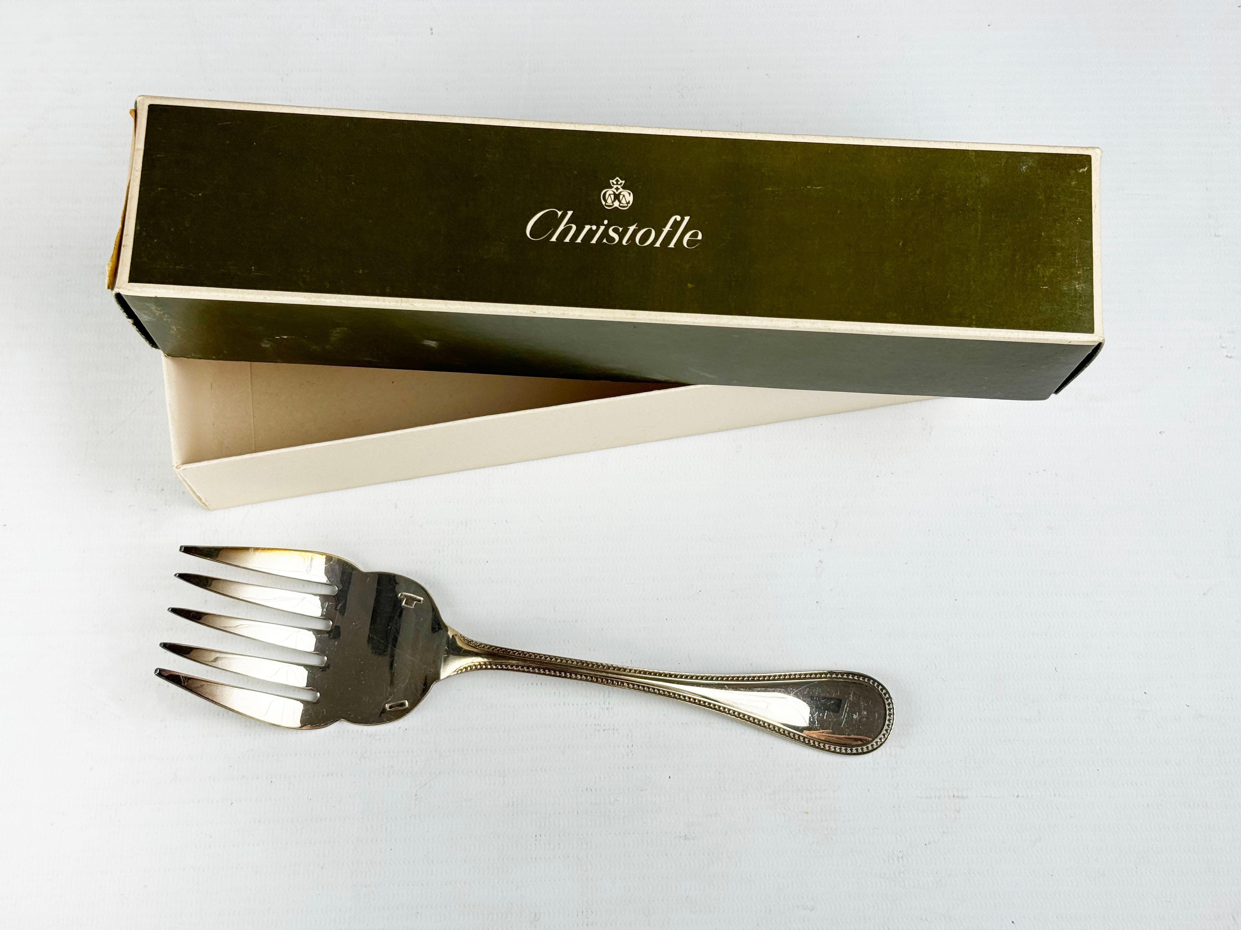 Argentin Christofle Model Perles Set de couverts 100 pièces, Imperial, en argenté en vente