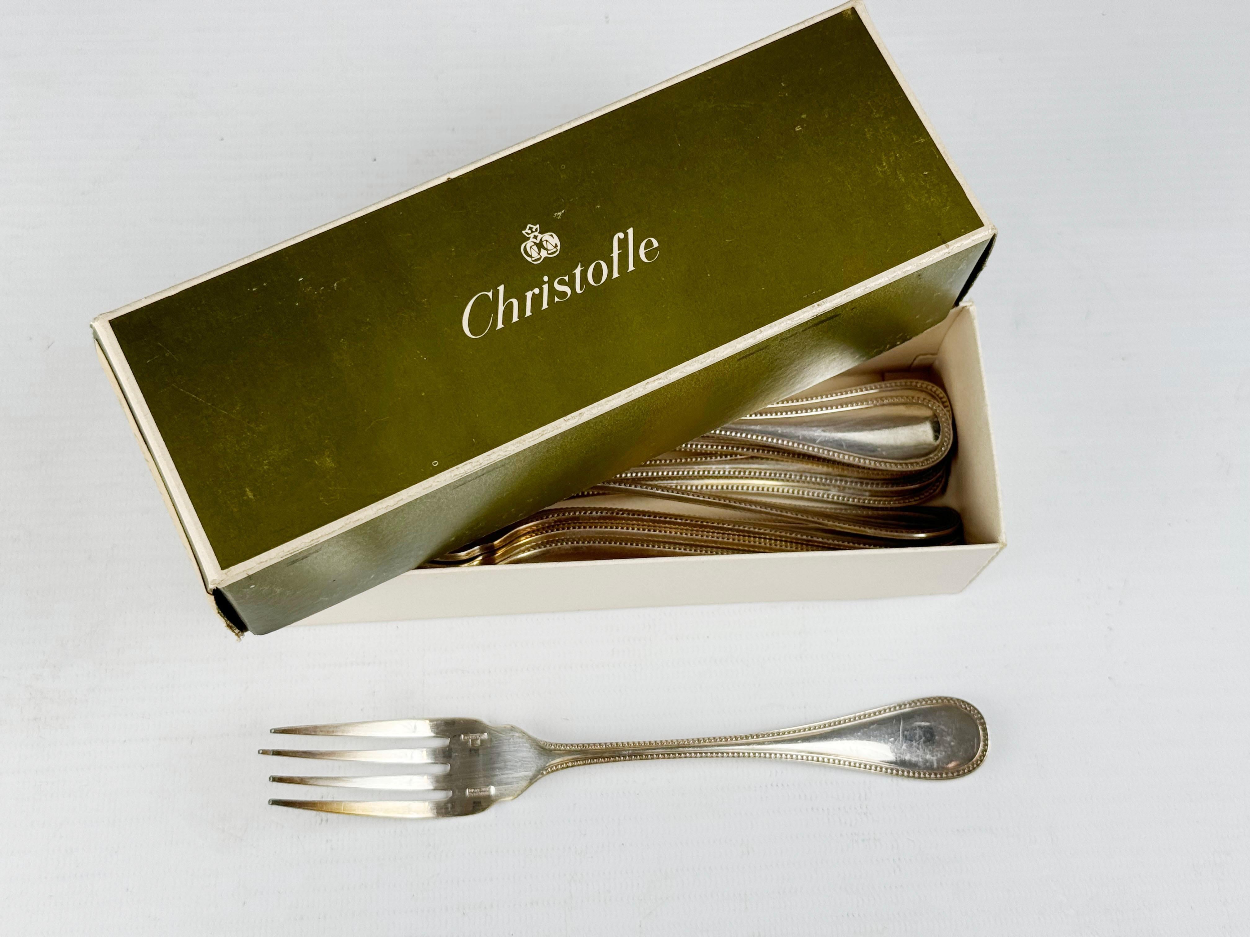 Christofle Model Perles Set de couverts 100 pièces, Imperial, en argenté en vente 1