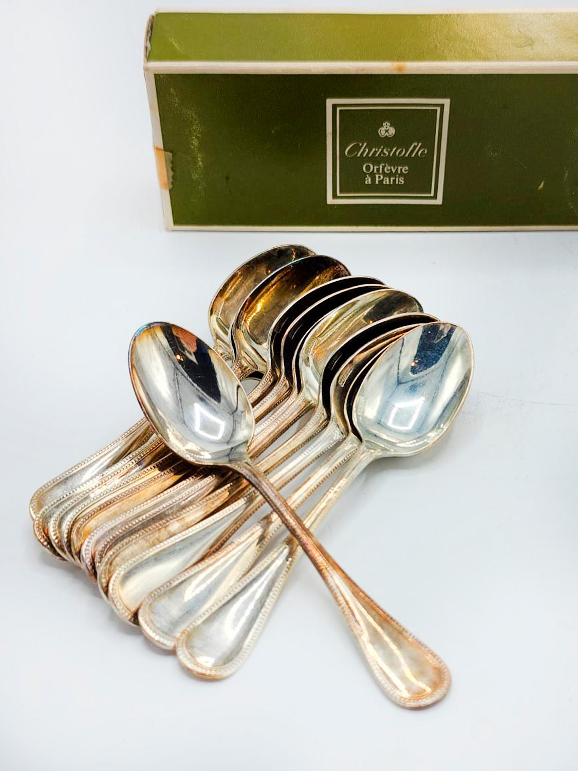 Christofle Model Perles Set de couverts 100 Pieces, Imperial, en argenté 6