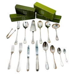 Christofle Model Perles Flatware Set 100 Pieces, Imperial, in Silverplated