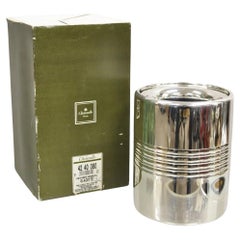 Christofle Modern Silver Plated Glacette Champagne Wine Chiller Secchiello per il ghiaccio con scatola
