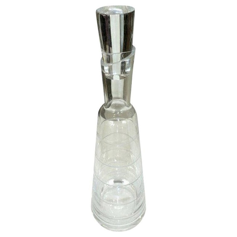 Christofle Modernist Crystal Decanter Barware For Sale at 1stDibs